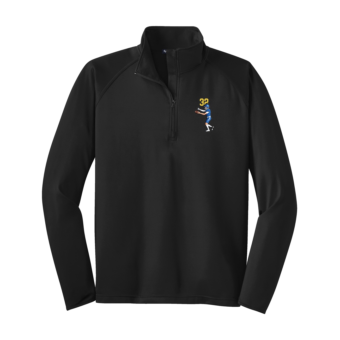 Q-Zip Pullover — Number Top in Black