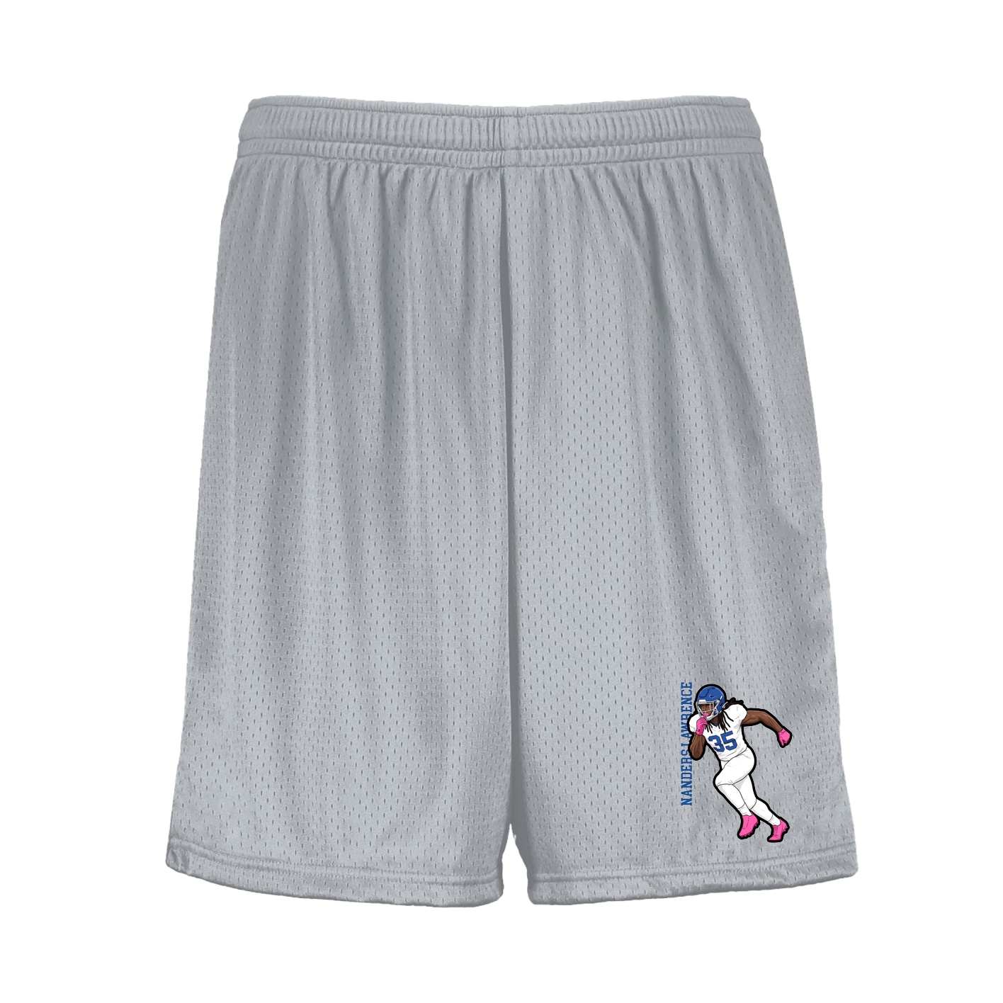 Shorts — Name Vertical in Silver