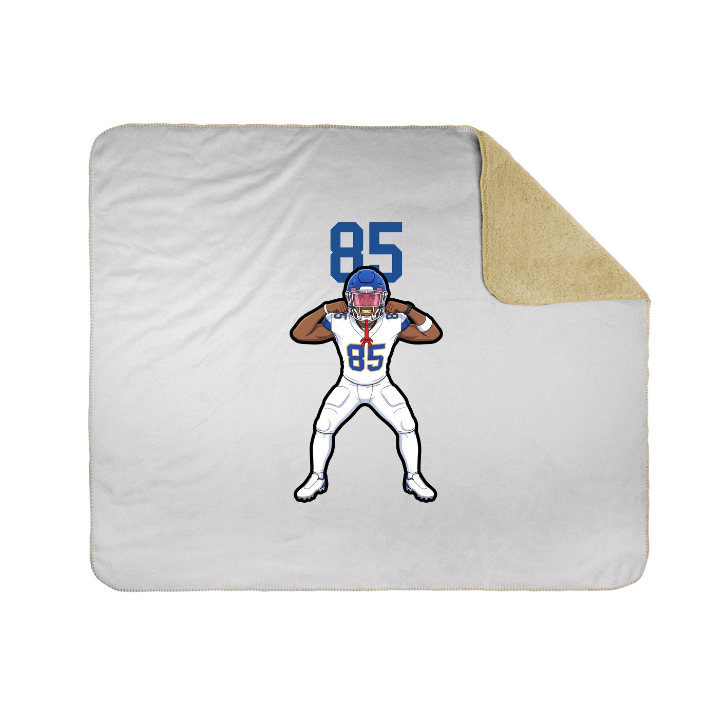 Throw Blanket — Number Top in White