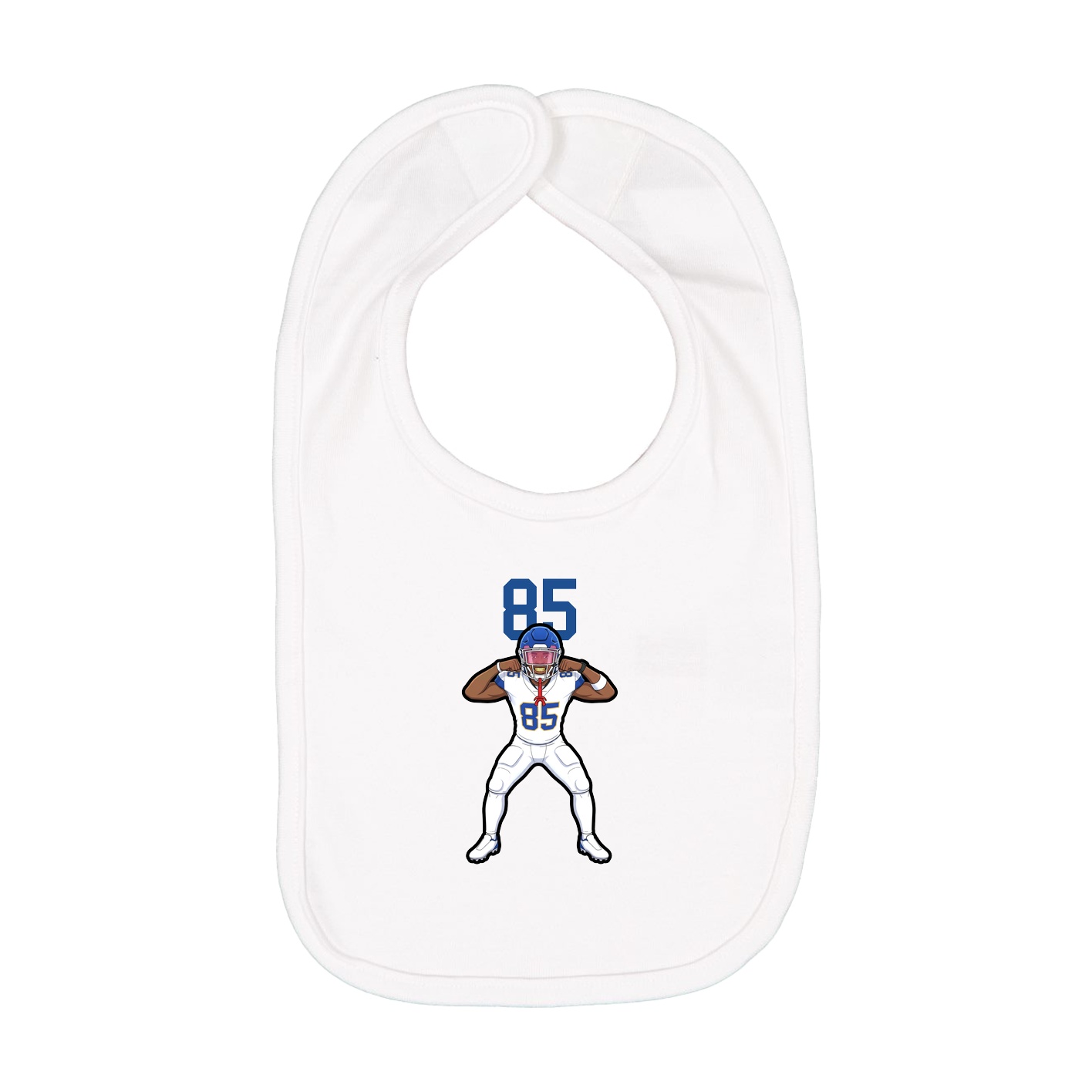 Infant Bib — Number Top in White
