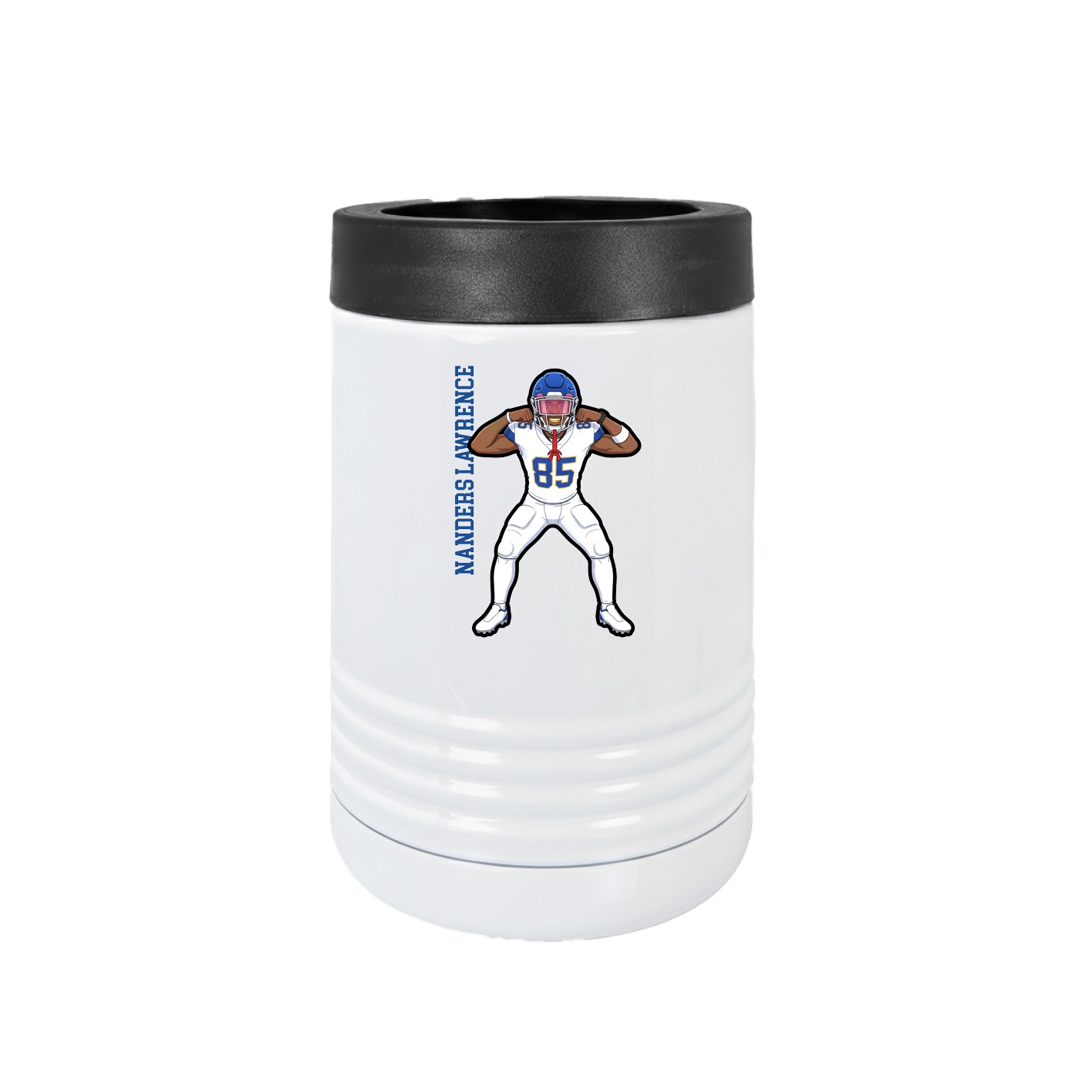 Beverage Holder — Name Vertical in White