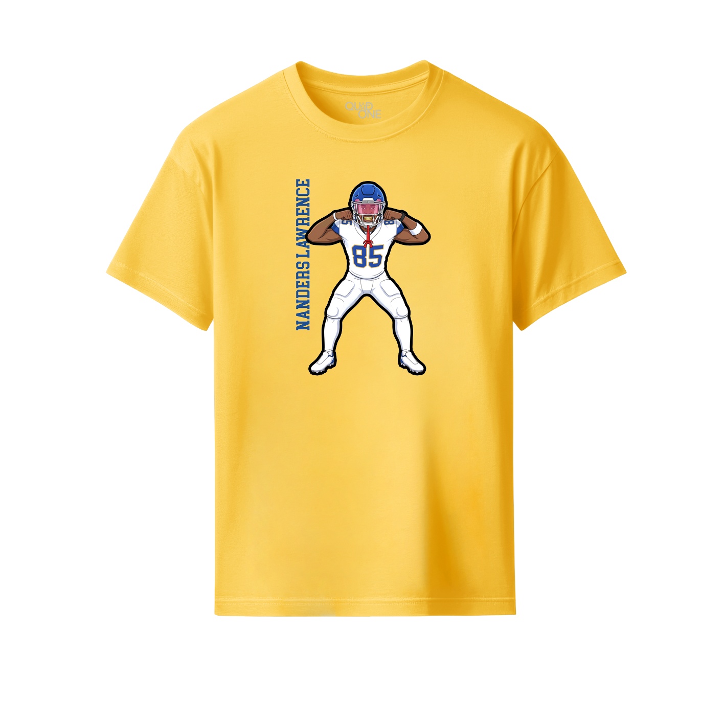 Youth Tee — Name Vertical in Yellow