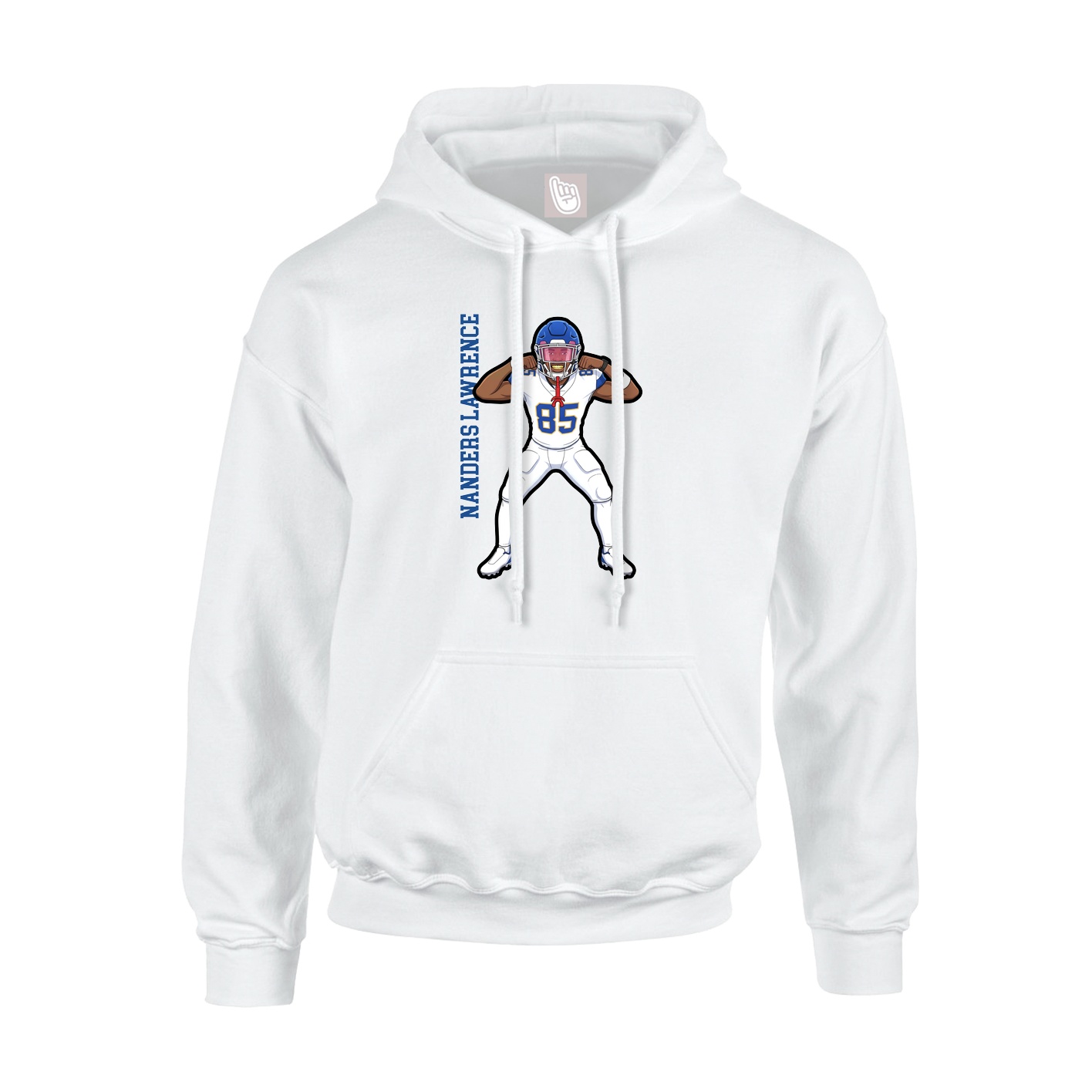 Hoodie — Name Vertical in White