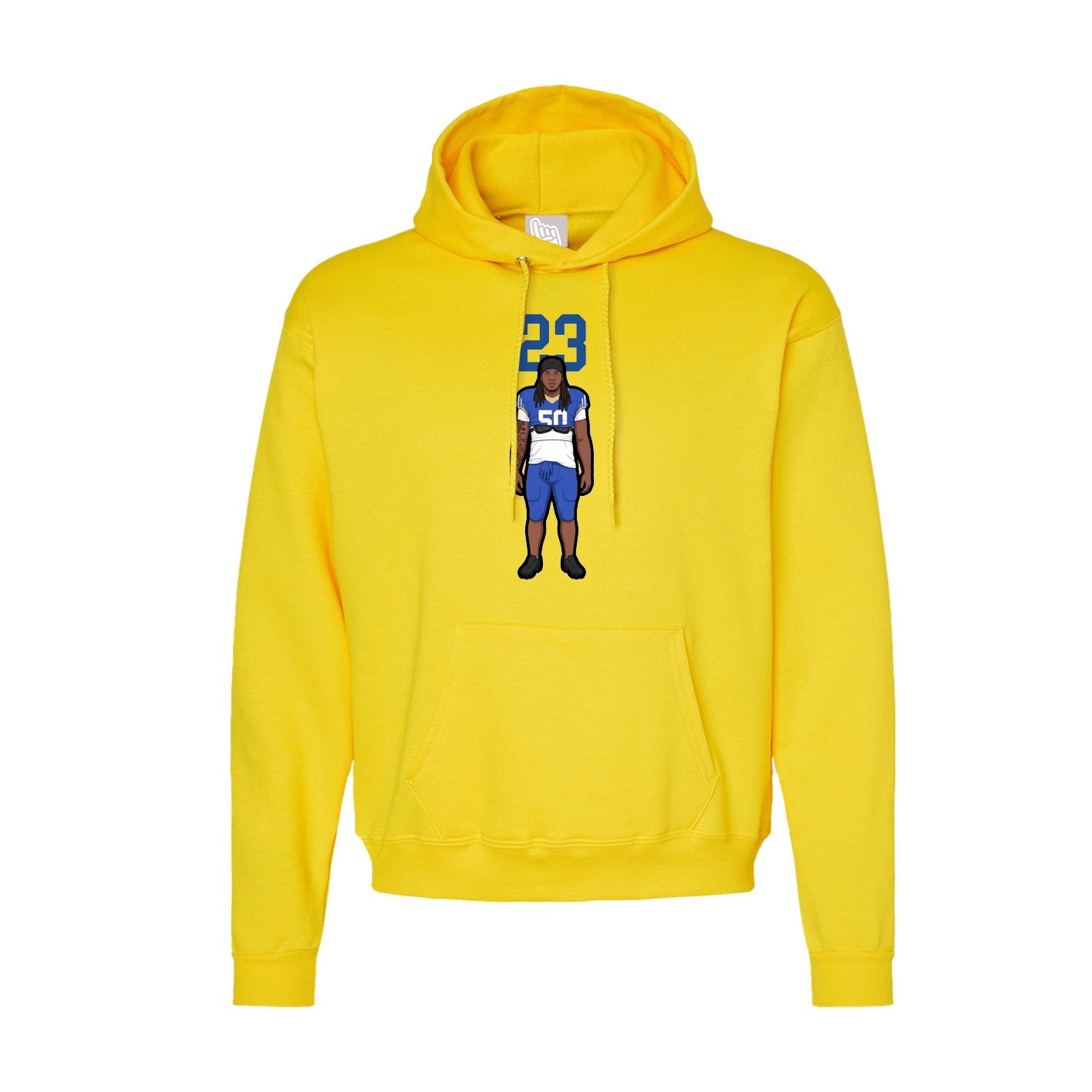 Hoodie — Number Top in Yellow
