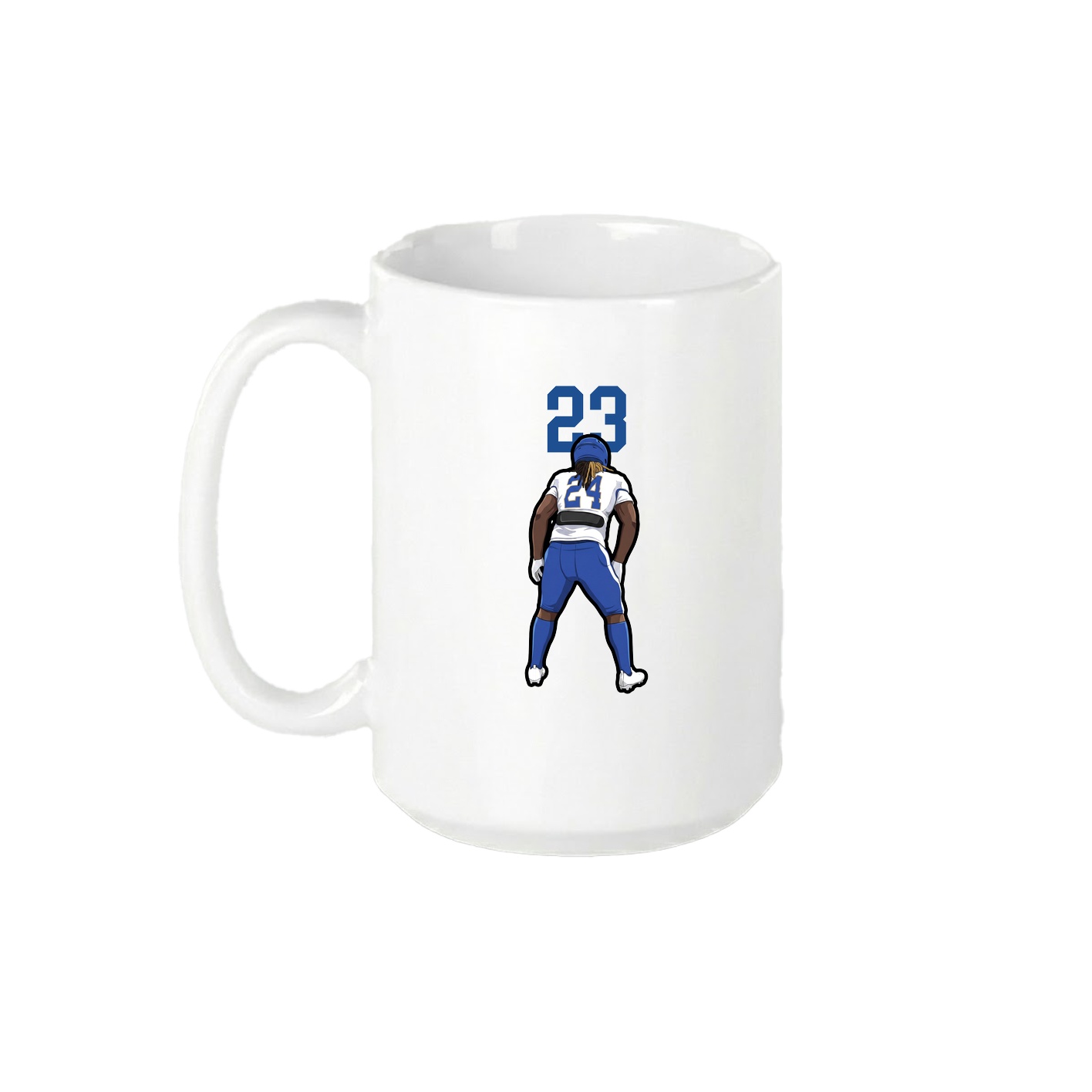 15oz Coffee Mug — Number Top in White