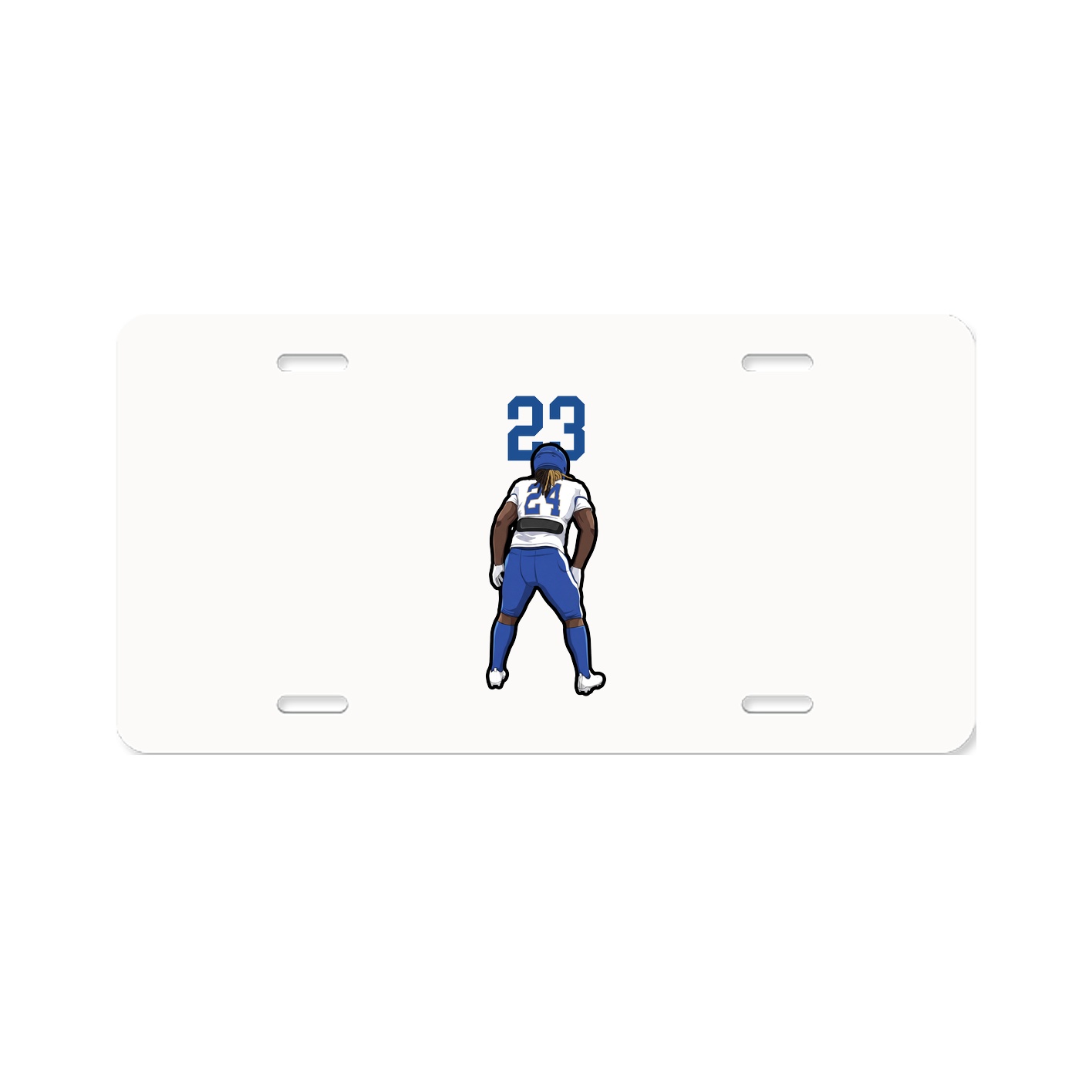 License Plate — Number Top in Classic
