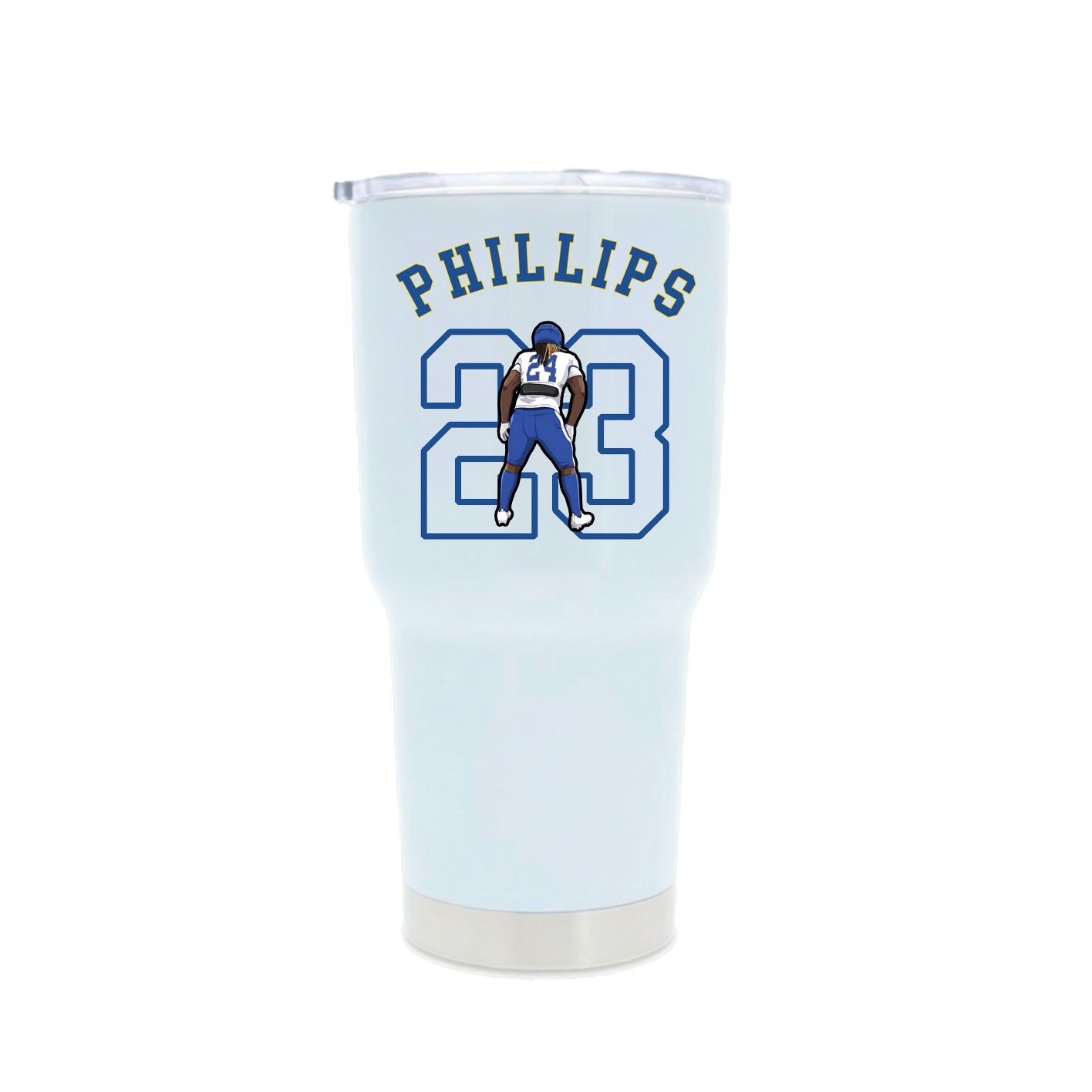 30oz Stainless Steel Tumbler — Shirsey Arch in White