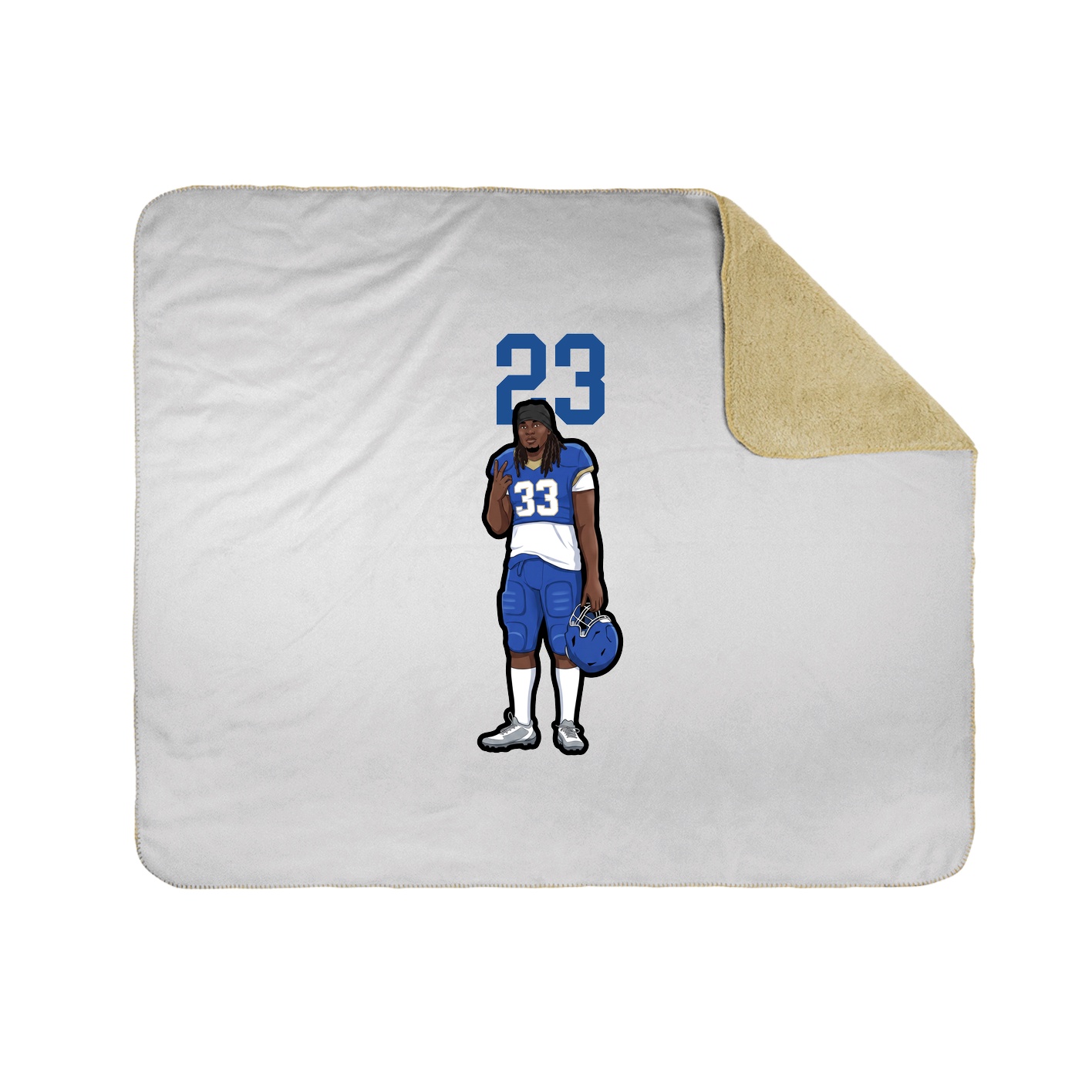 Throw Blanket — Number Top in White