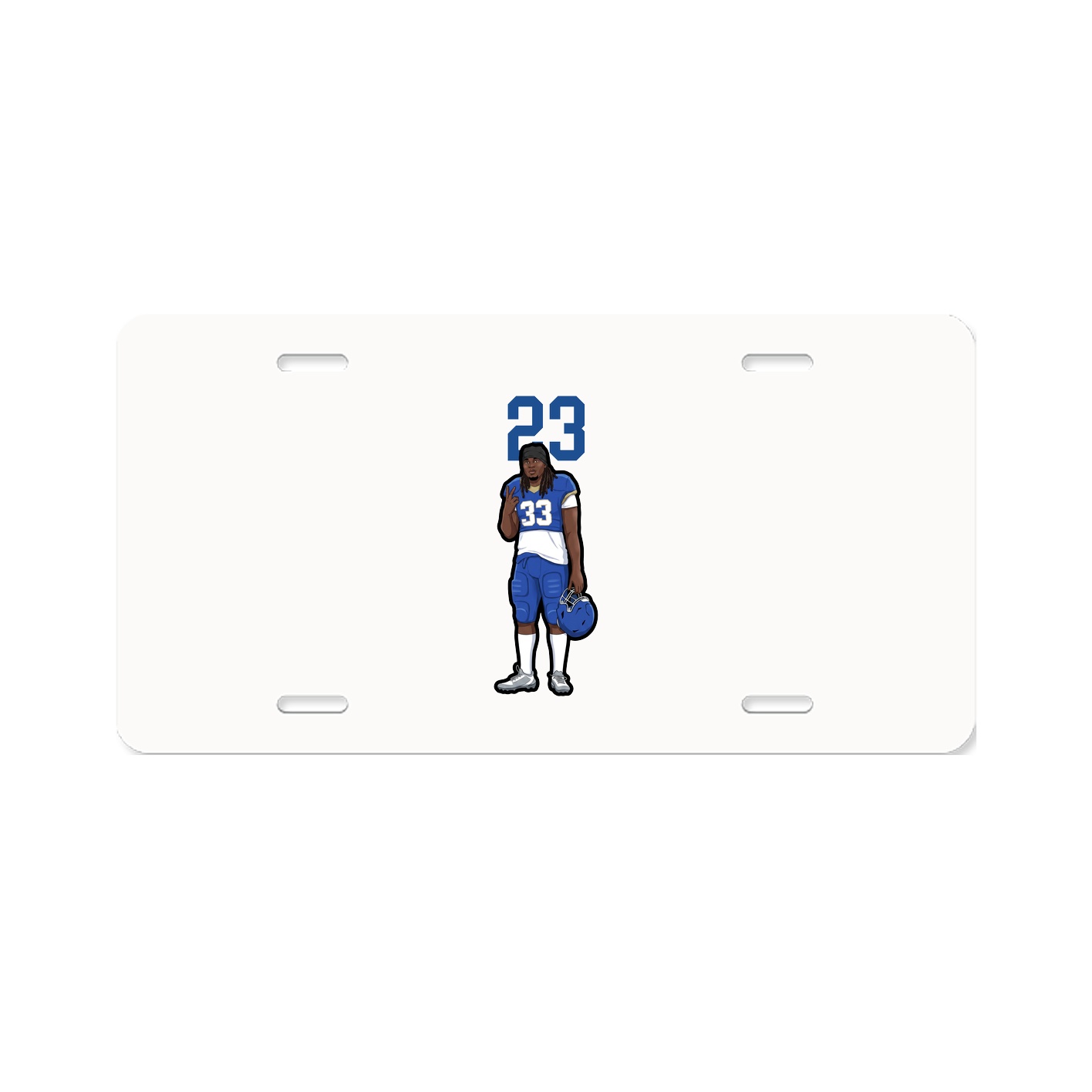 License Plate — Number Top in Classic