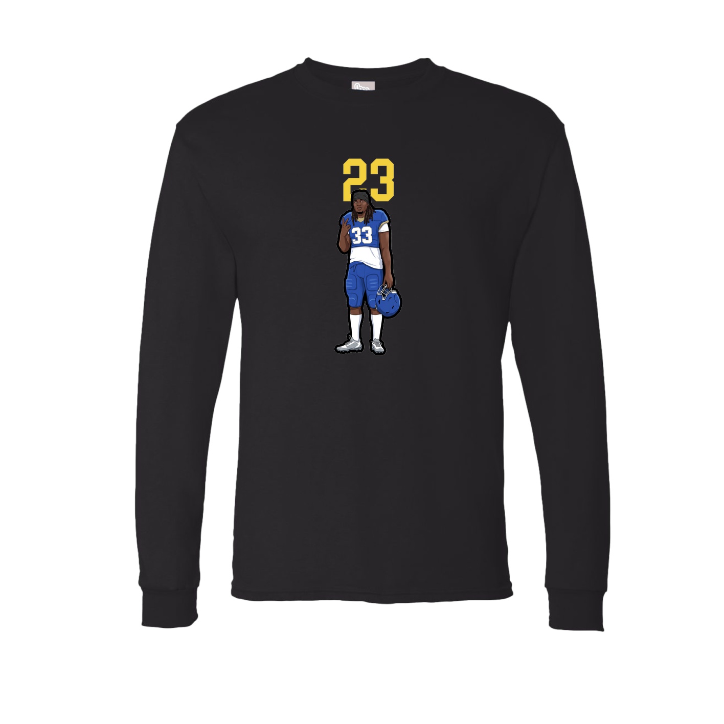 Long Sleeve Tee — Number Top in Black