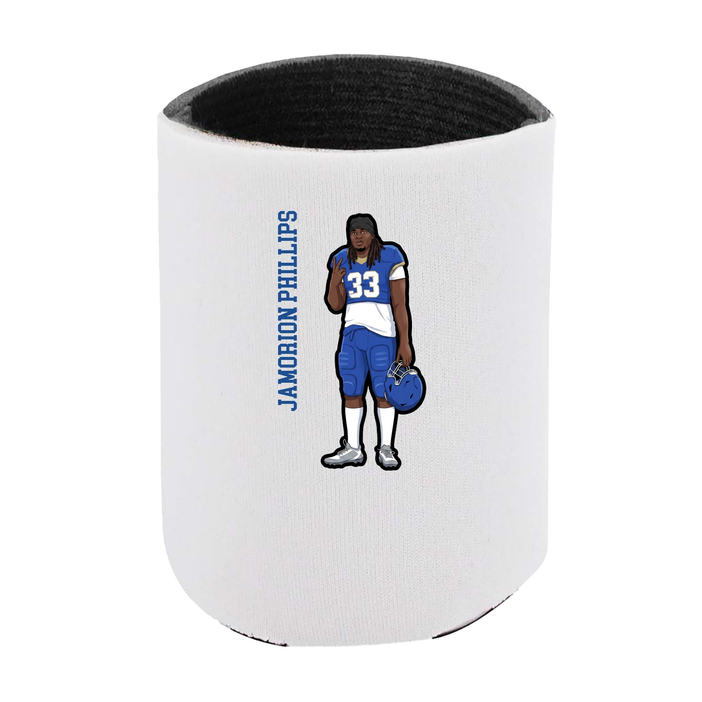 Can Holder — Name Vertical in White