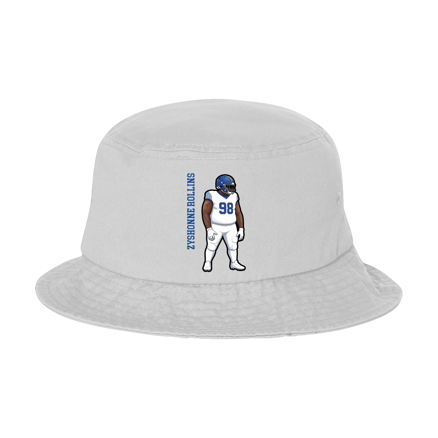 Bucket Cap — Name Vertical in White