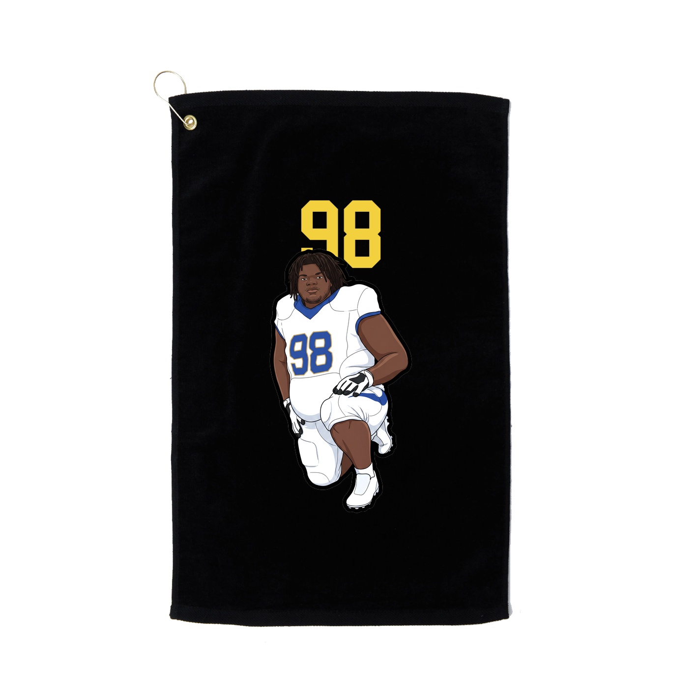 Golf Towel — Number Top in Black