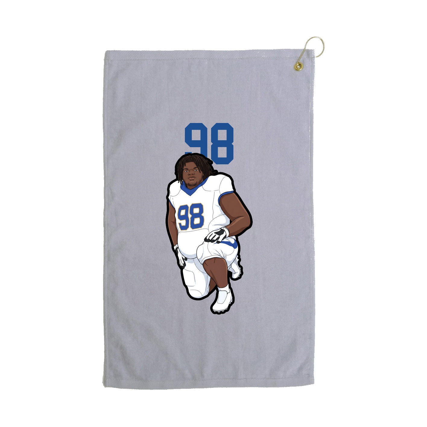 Golf Towel — Number Top in Grey