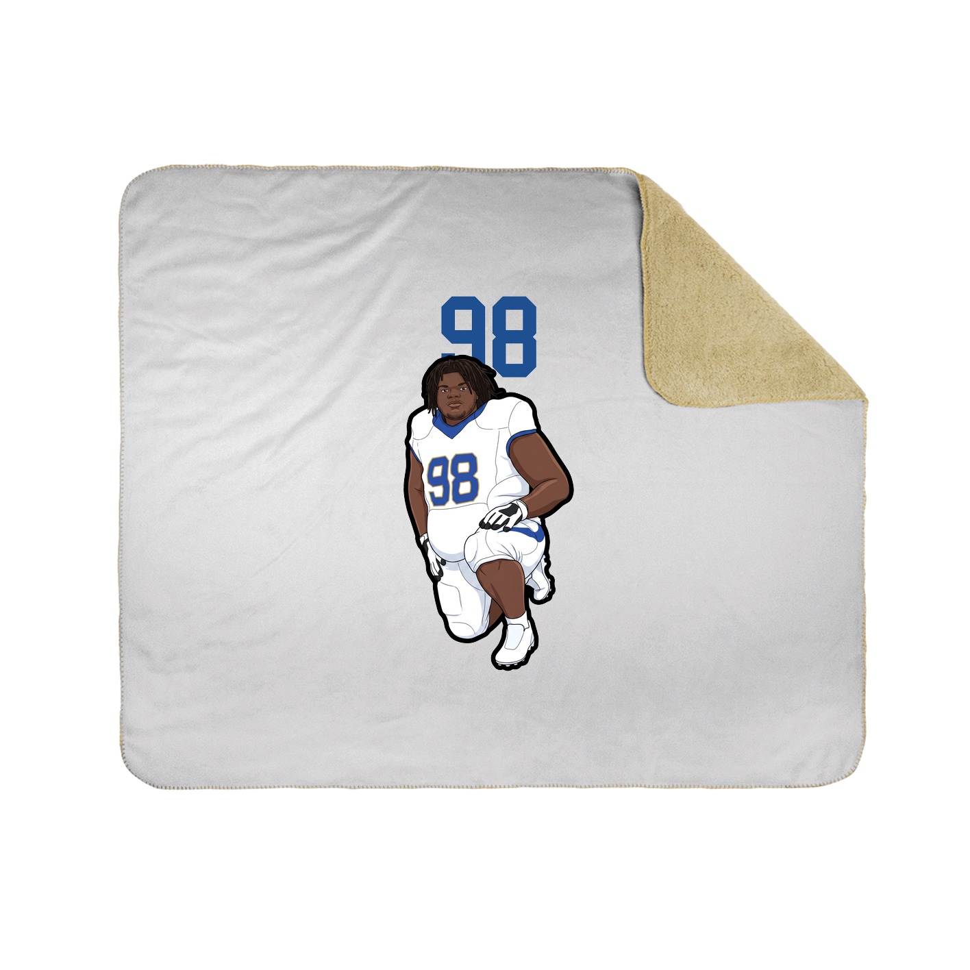 Throw Blanket — Number Top in White