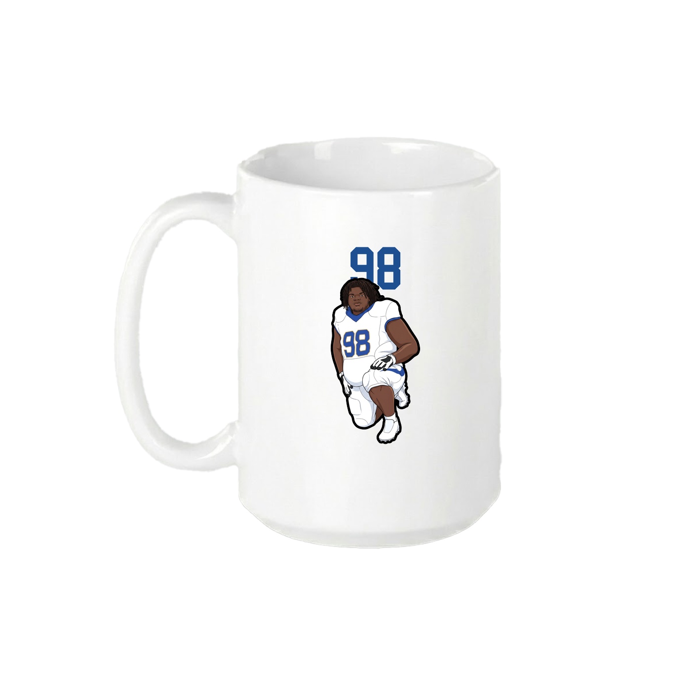 15oz Coffee Mug — Number Top in White