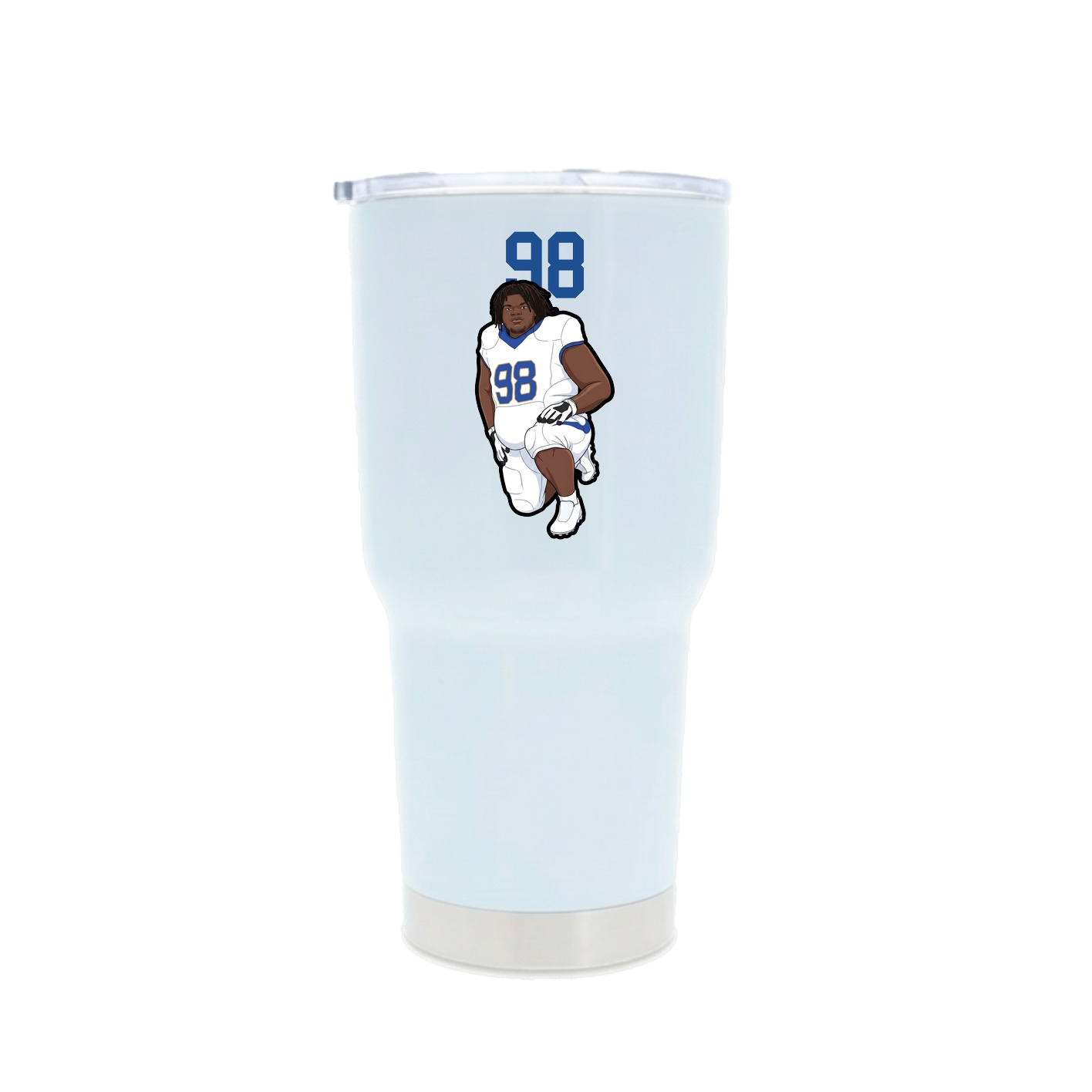 30oz Stainless Steel Tumbler — Number Top in White