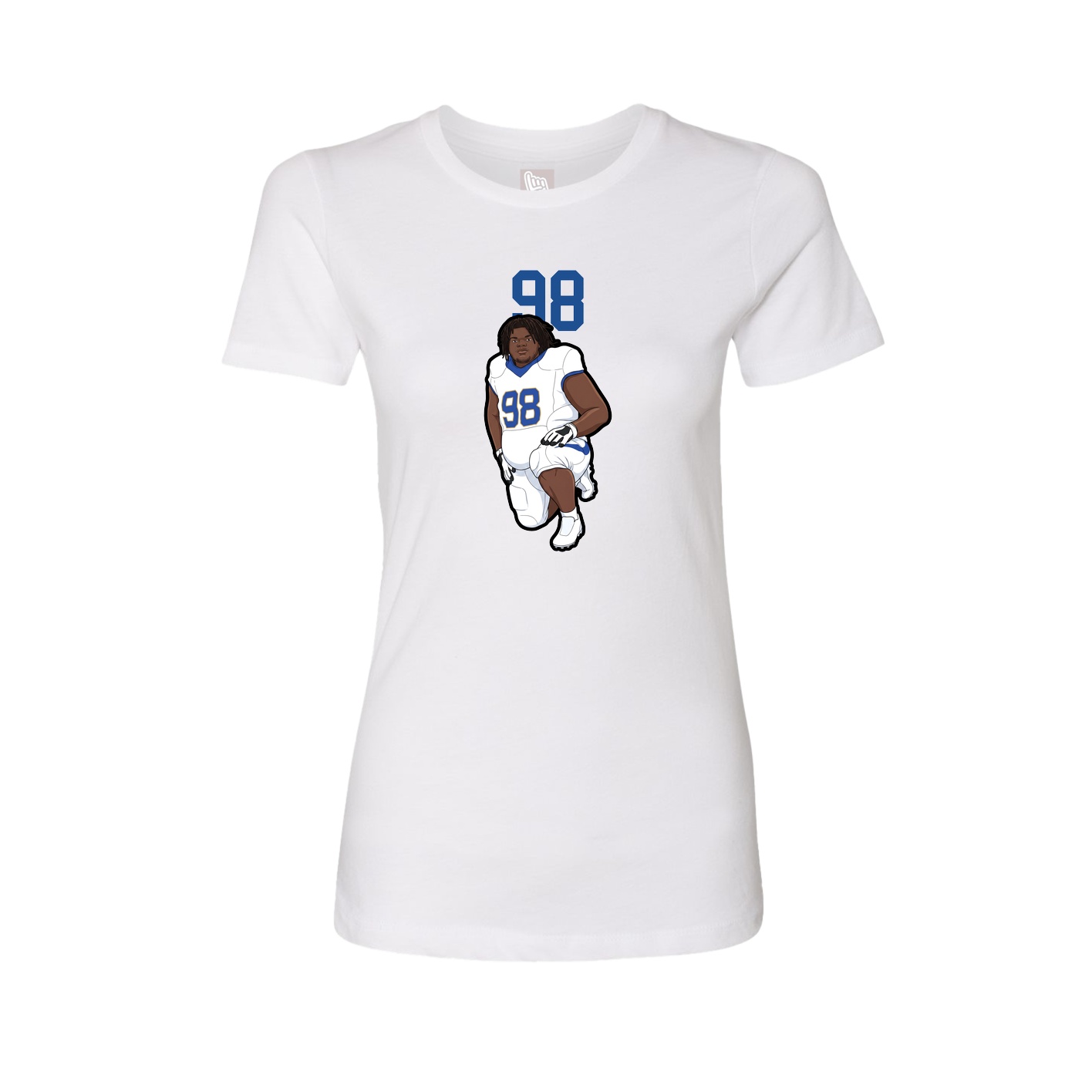 Womens Tee — Number Top in White