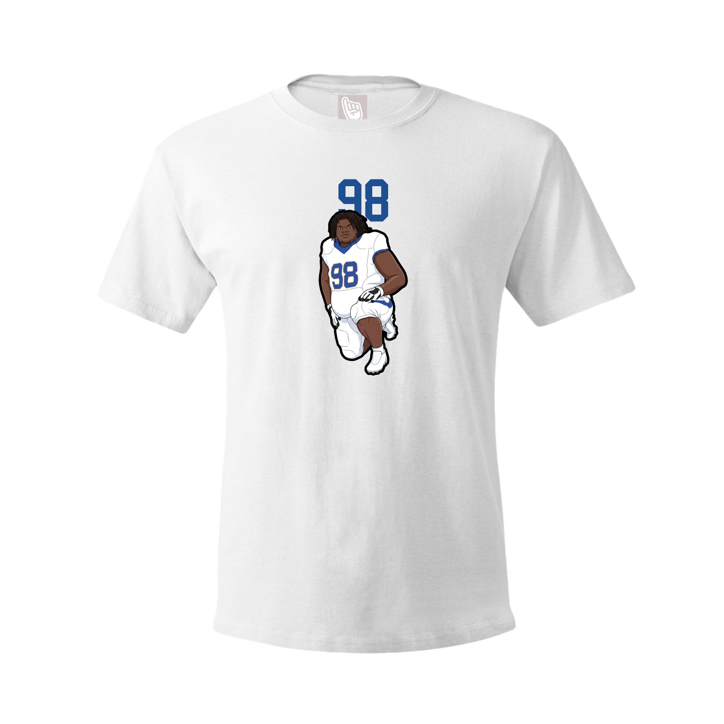 Youth Tee — Number Top in White