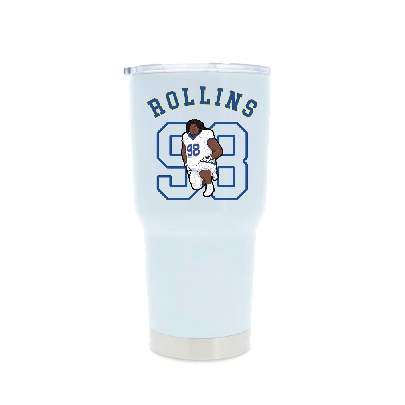 30oz Stainless Steel Tumbler — Shirsey Arch in White