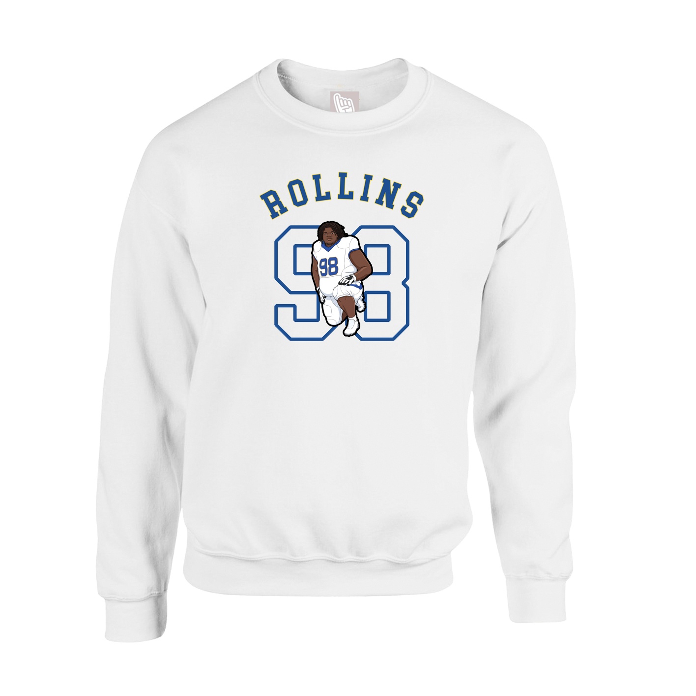 Fleece Crew — Shirsey Arch in White