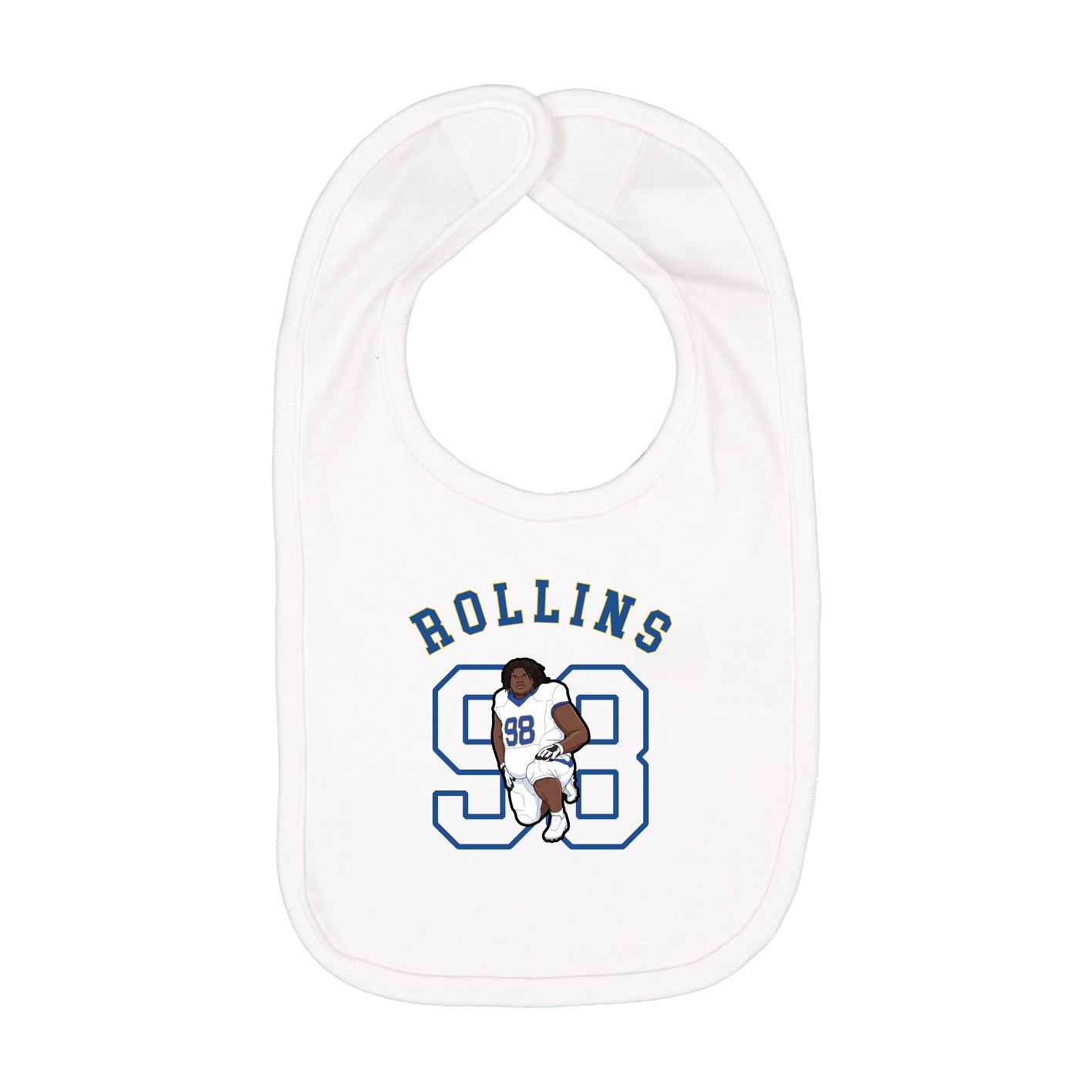 Infant Bib — Shirsey Arch in White