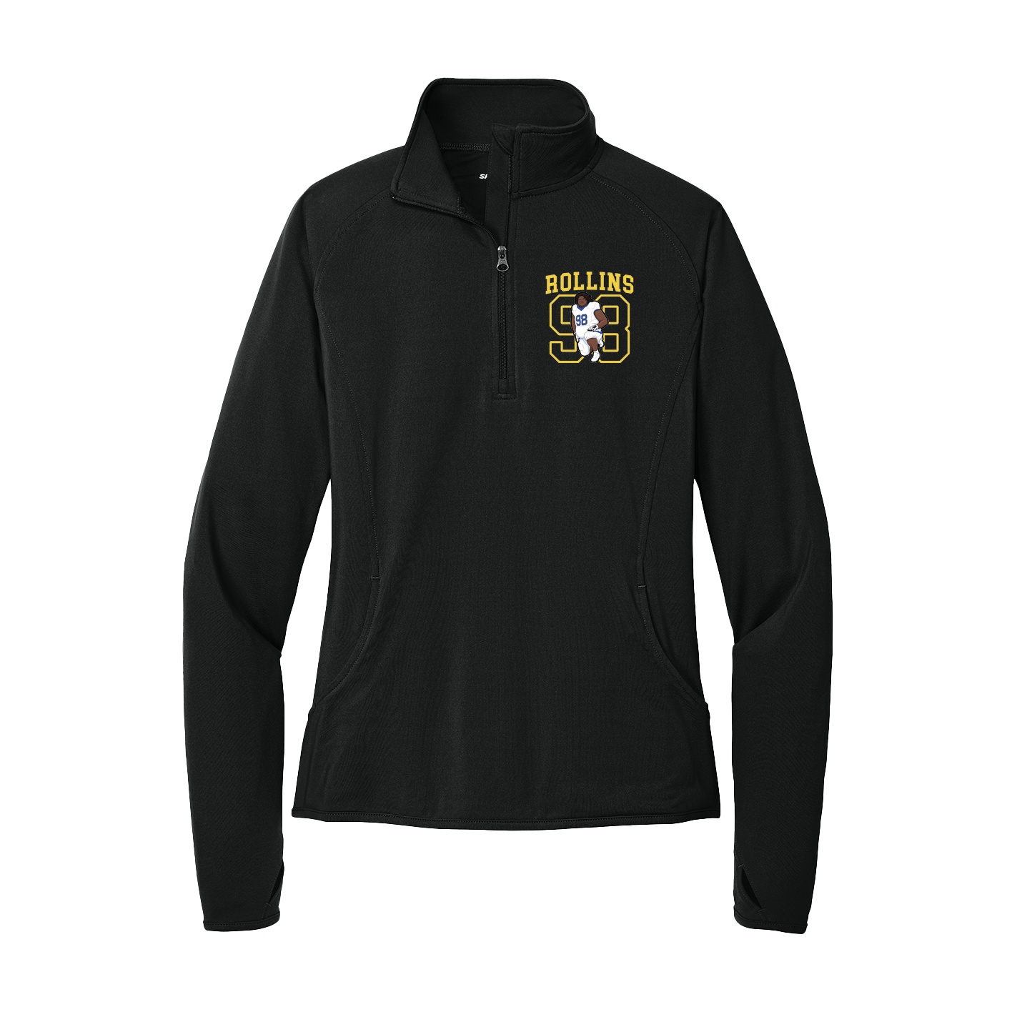 Women's Q-Zip Pullover — Shirsey in Black