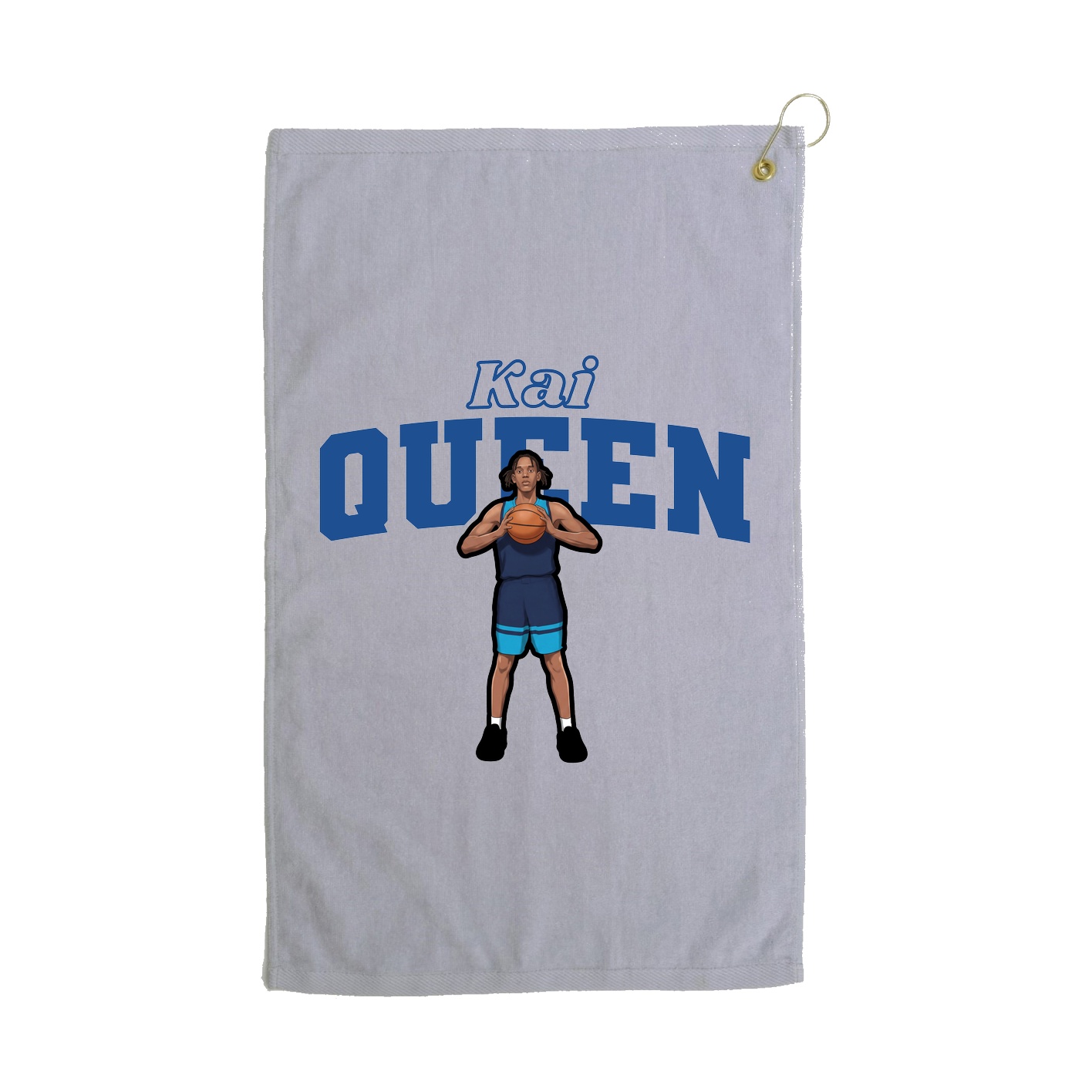 Golf Towel — Name Arch in Grey