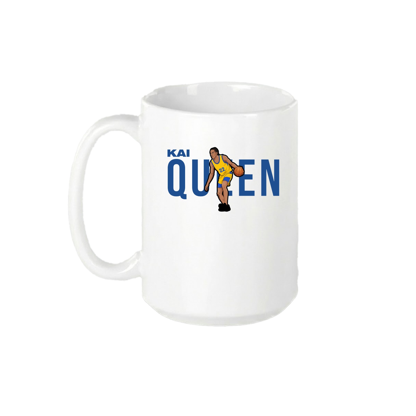 15oz Coffee Mug — Player Name in White