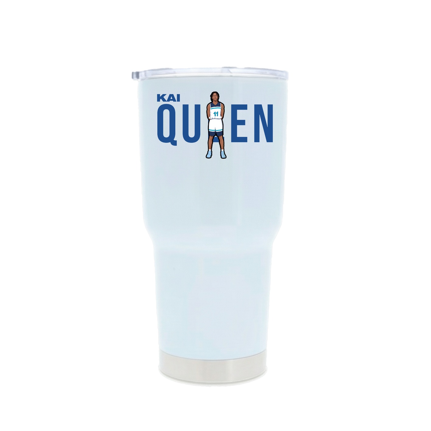30oz Stainless Steel Tumbler — Player Name in White
