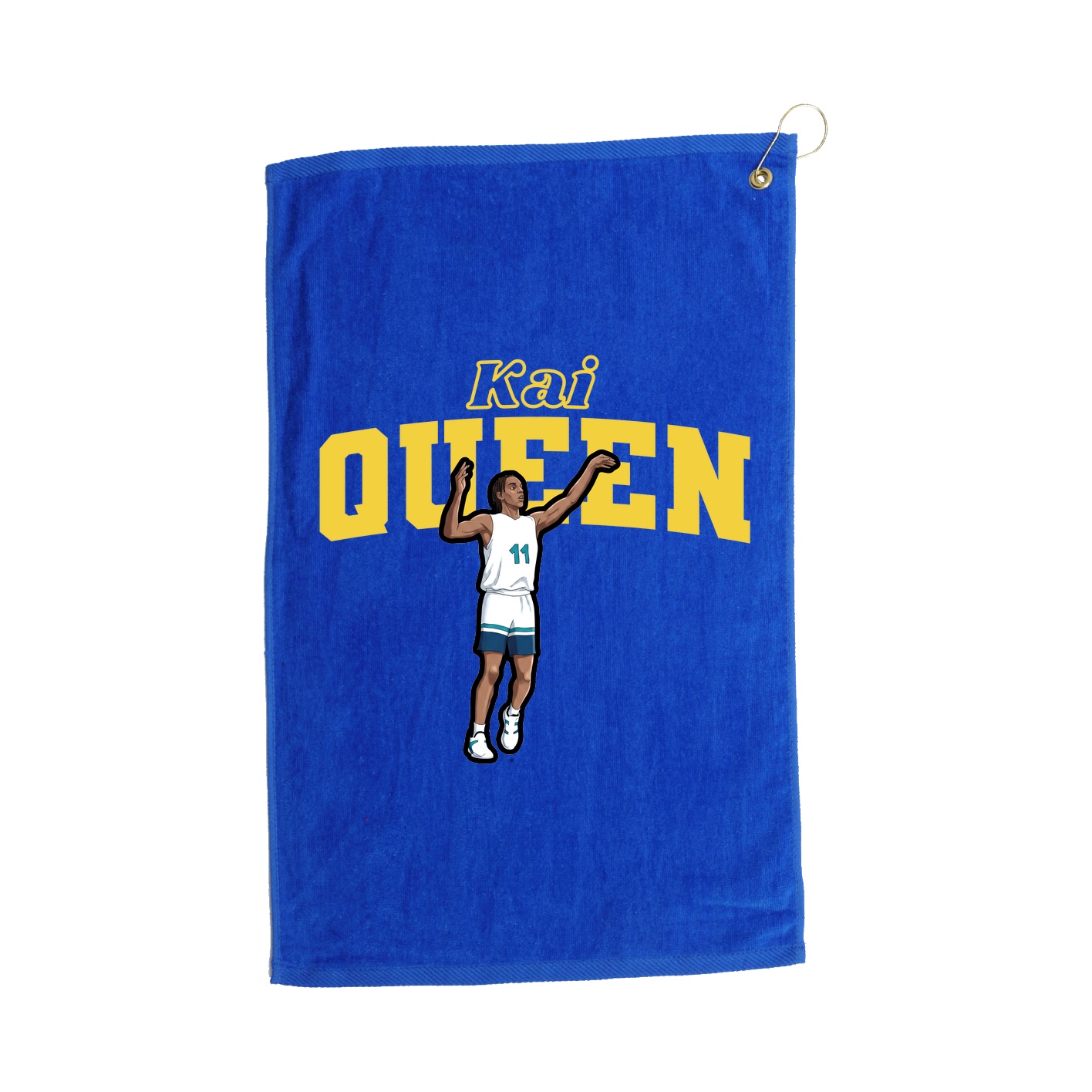 Golf Towel — Name Arch in Royal