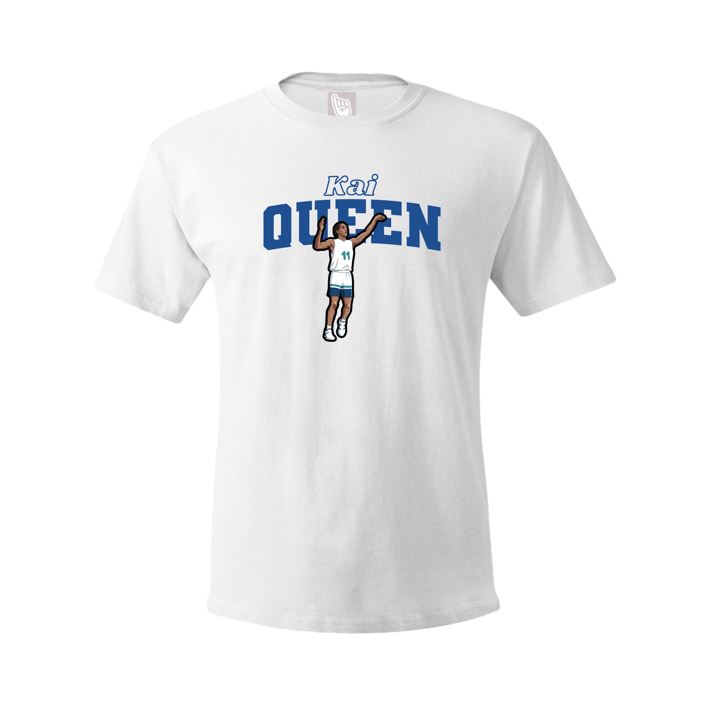 Youth Tee — Name Arch in White