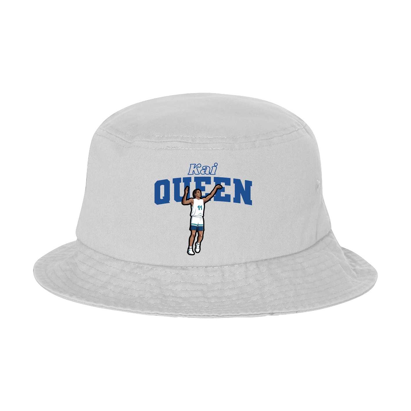 Bucket Cap — Name Arch in White