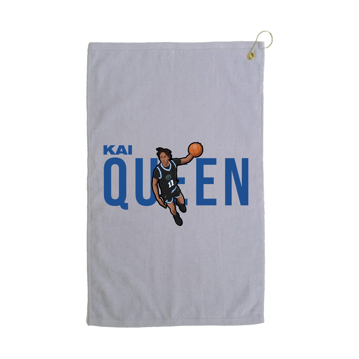Golf Towel — Player Name in Grey