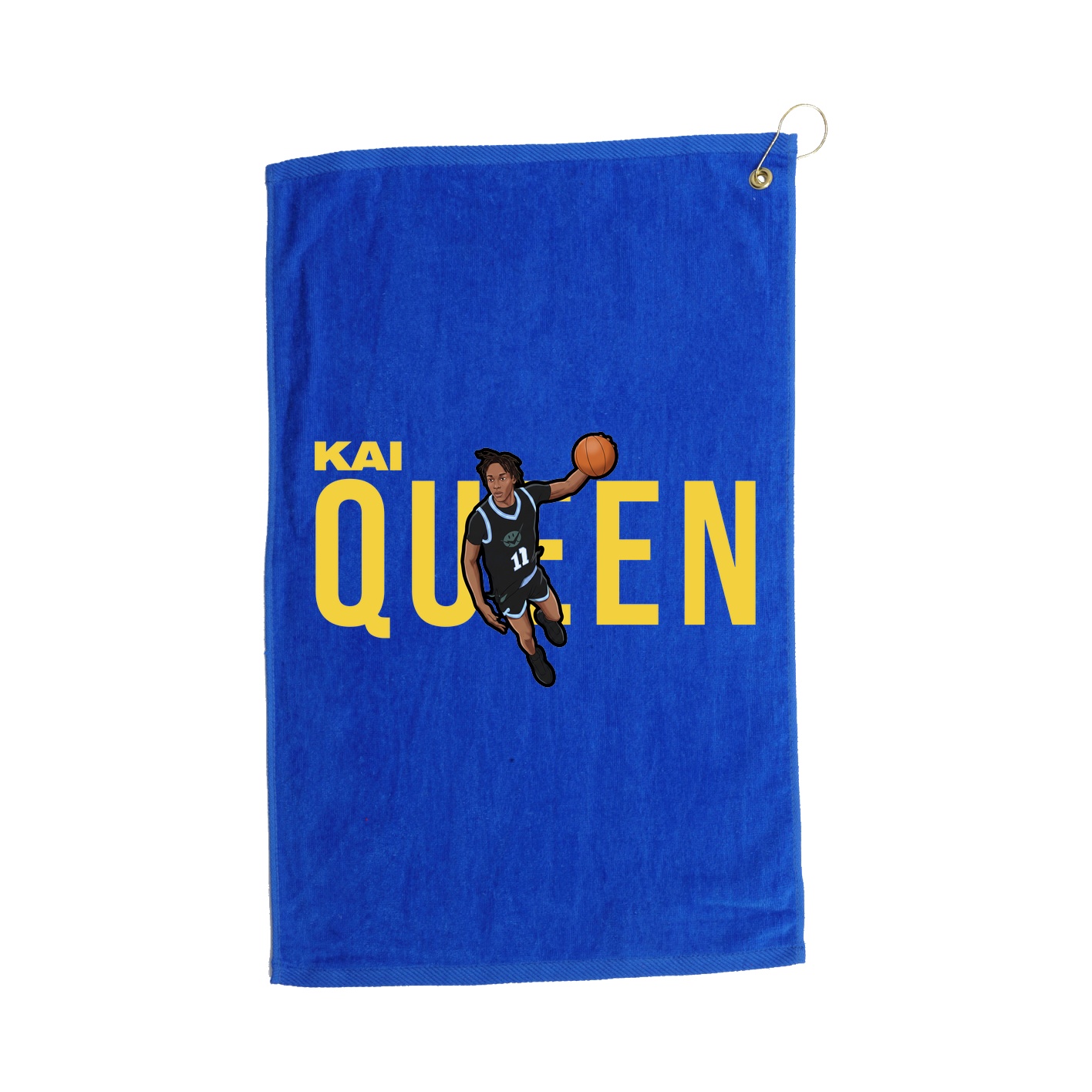 Golf Towel — Player Name in Royal
