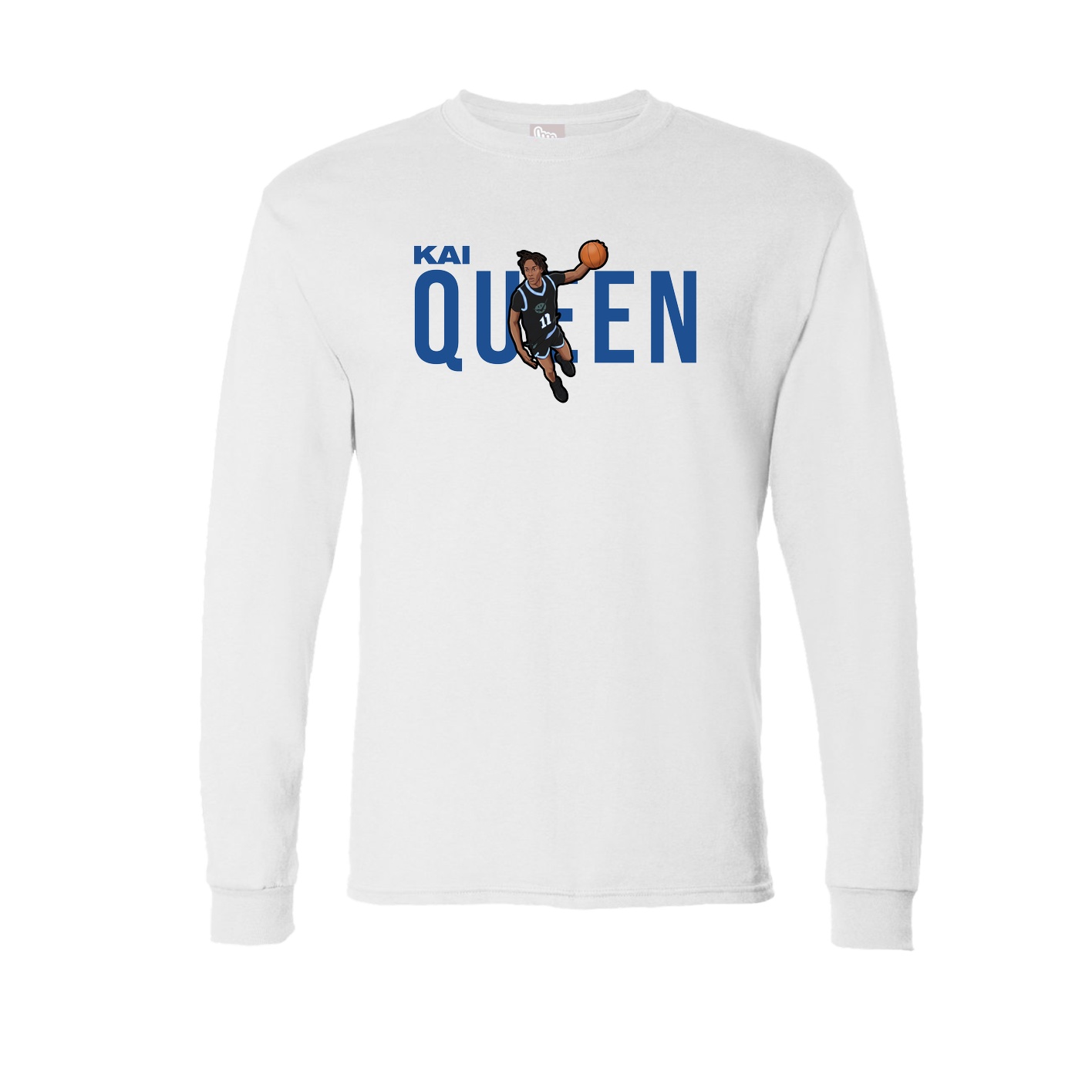 Long Sleeve Tee — Player Name in White
