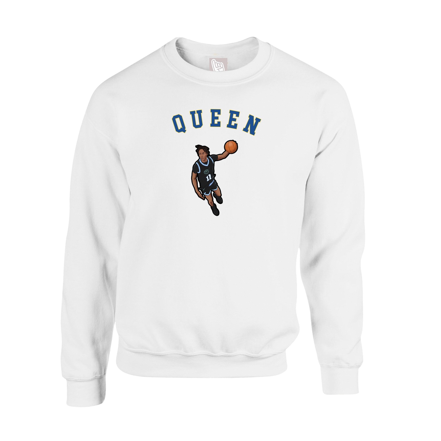 Fleece Crew — Shirsey Arch in White