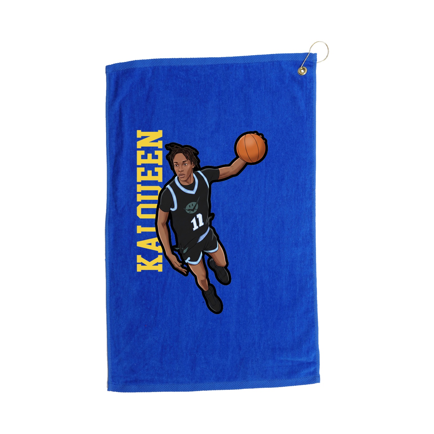 Golf Towel — Name Vertical in Royal