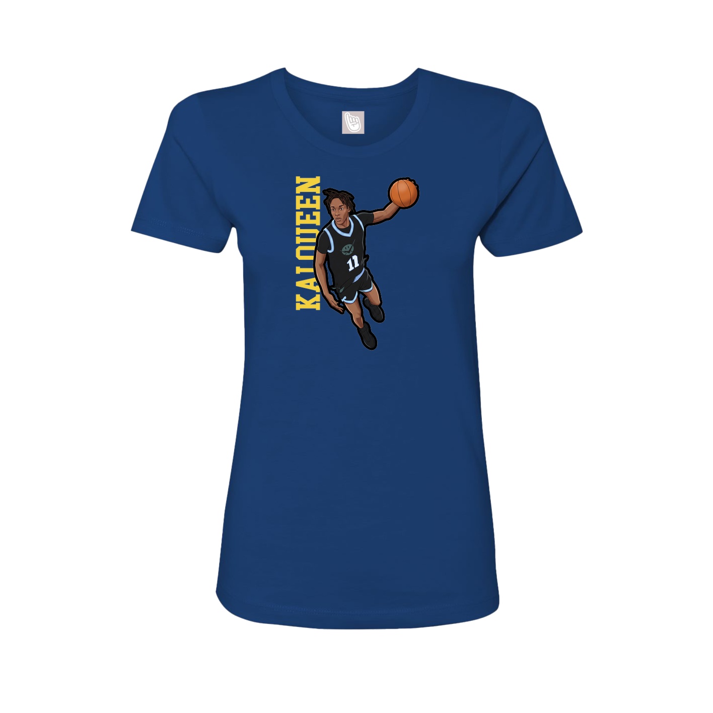 Womens Tee — Name Vertical in Royal