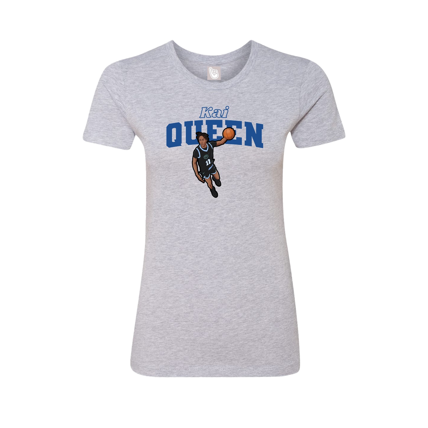 Womens Tee — Name Arch in Grey