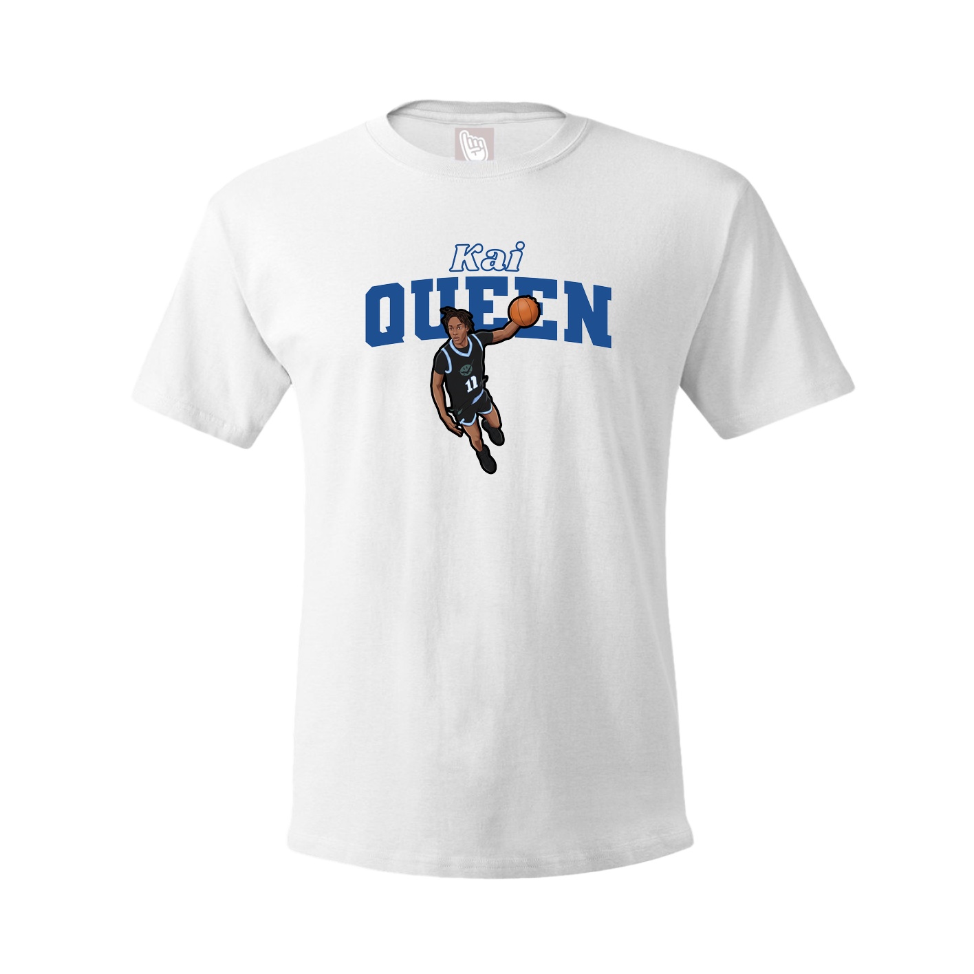 Youth Tee — Name Arch in White