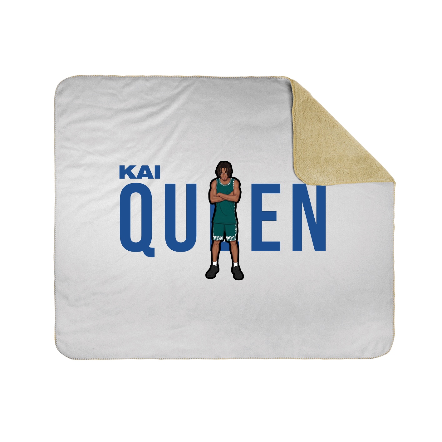Throw Blanket — Player Name in White
