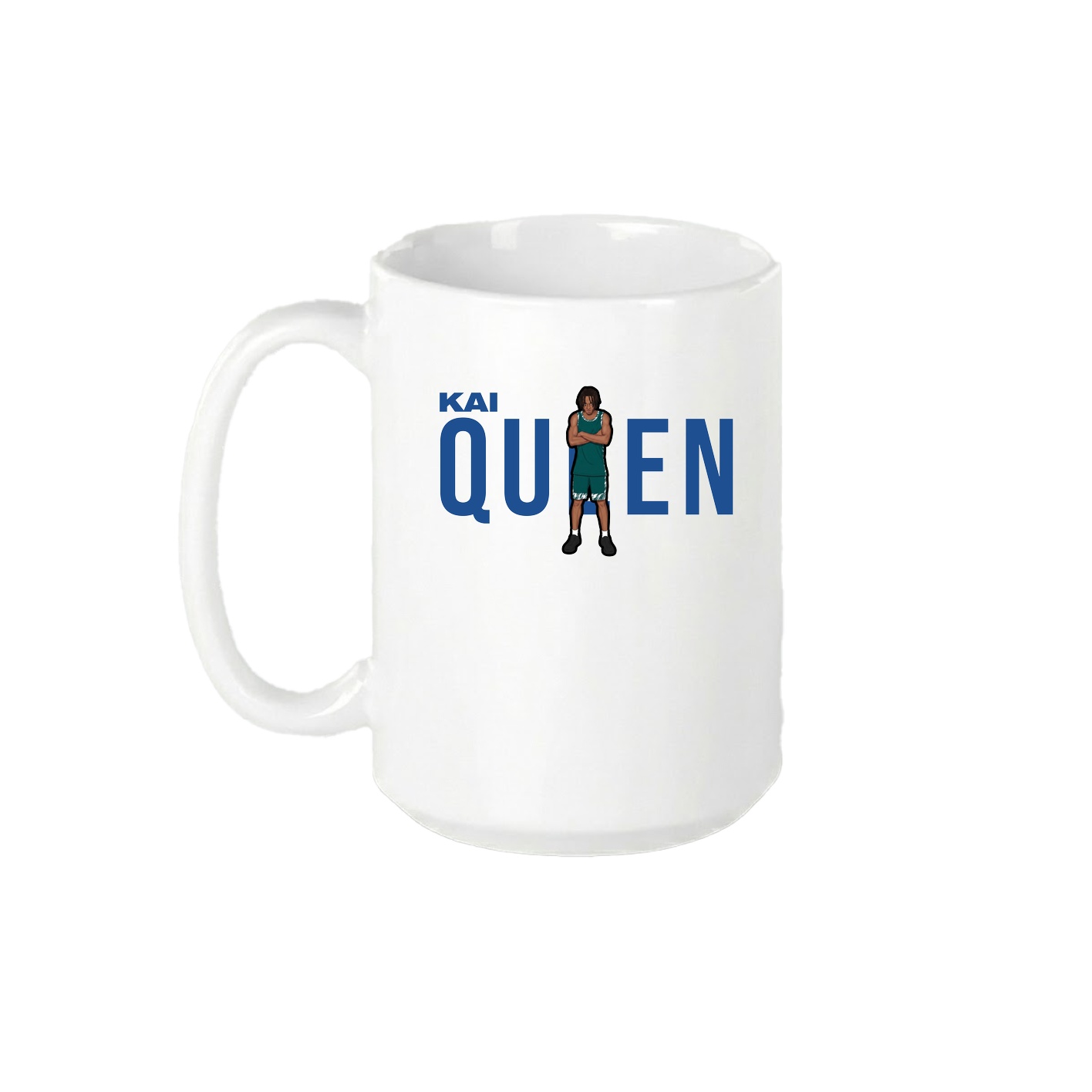 15oz Coffee Mug — Player Name in White