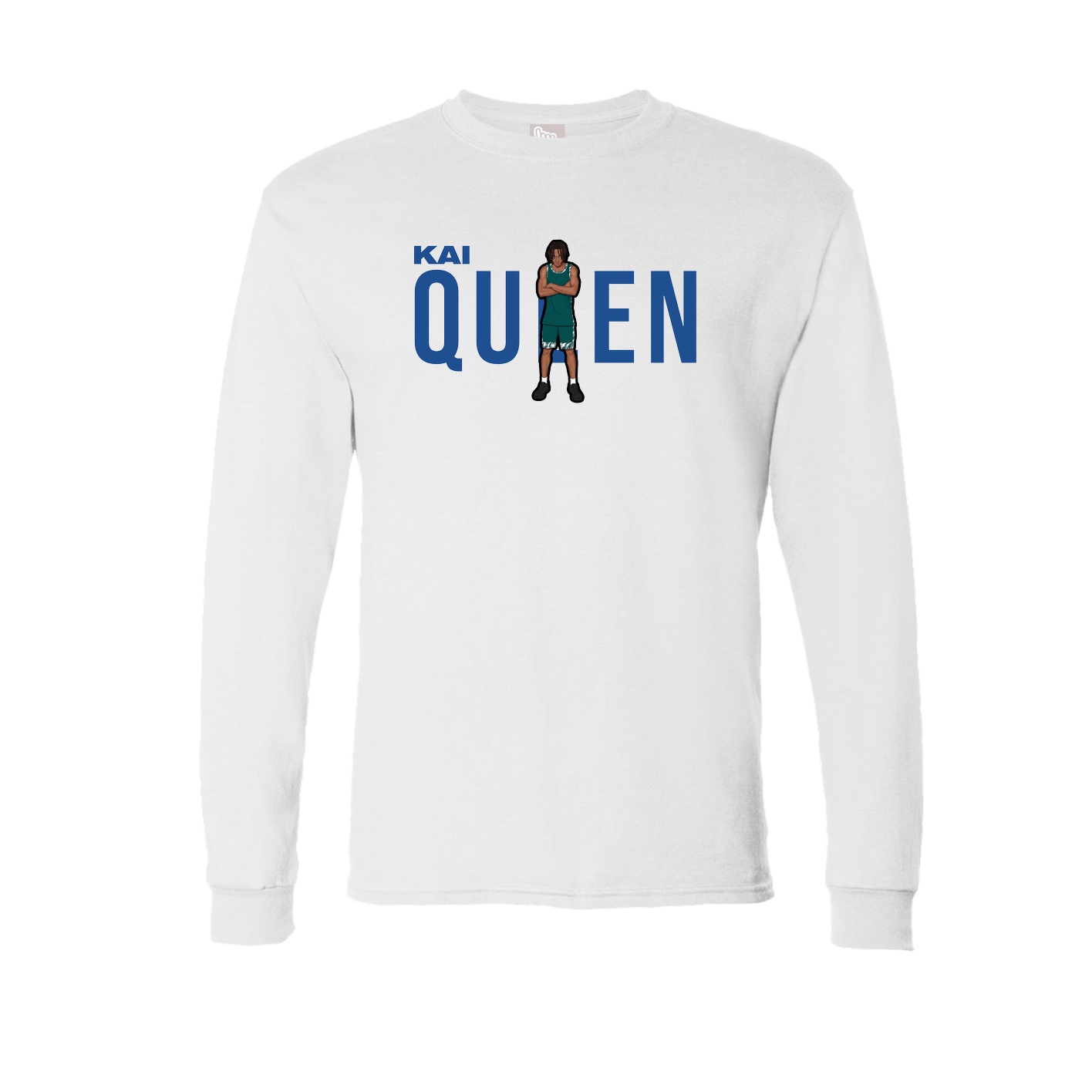 Long Sleeve Tee — Player Name in White
