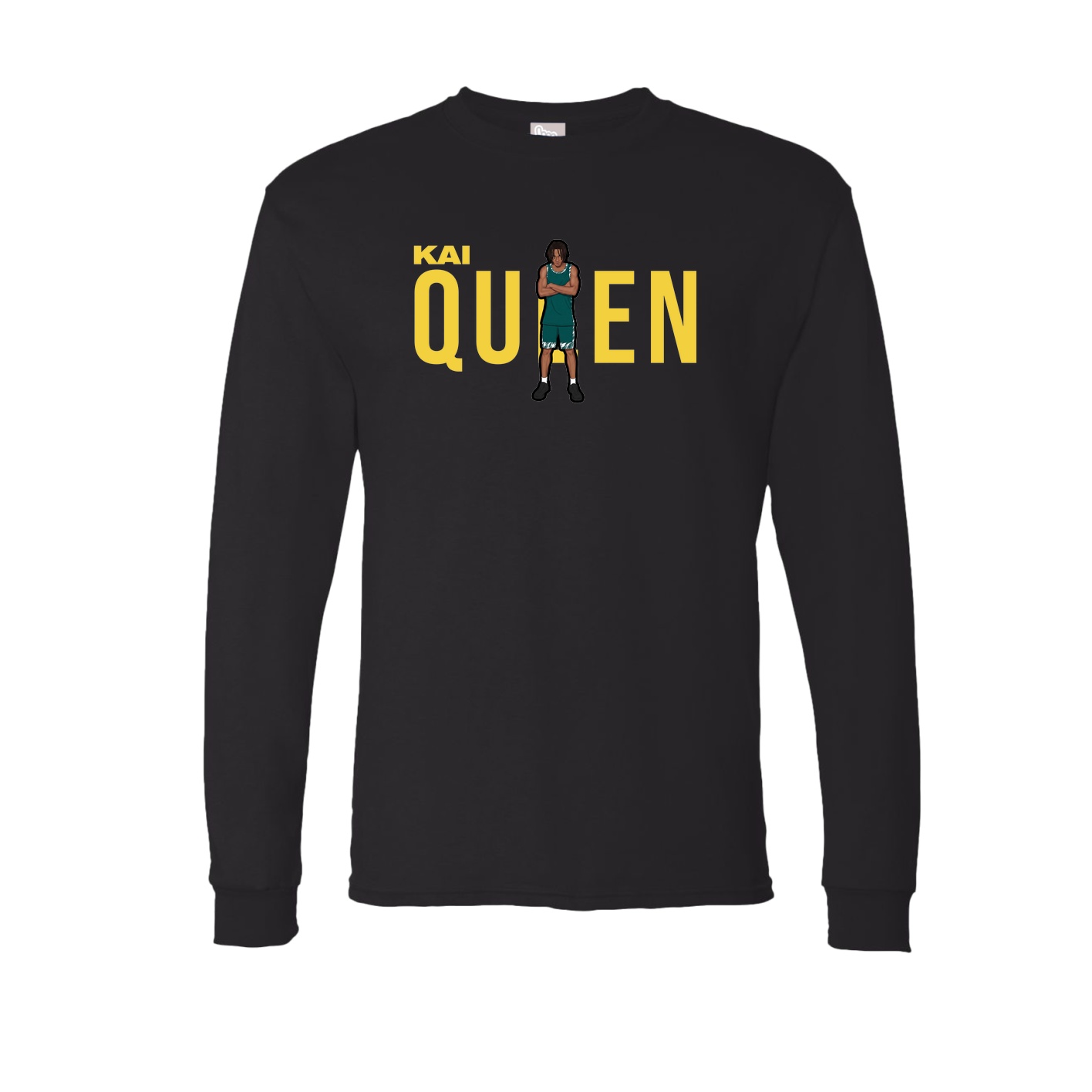 Long Sleeve Tee — Player Name in Black