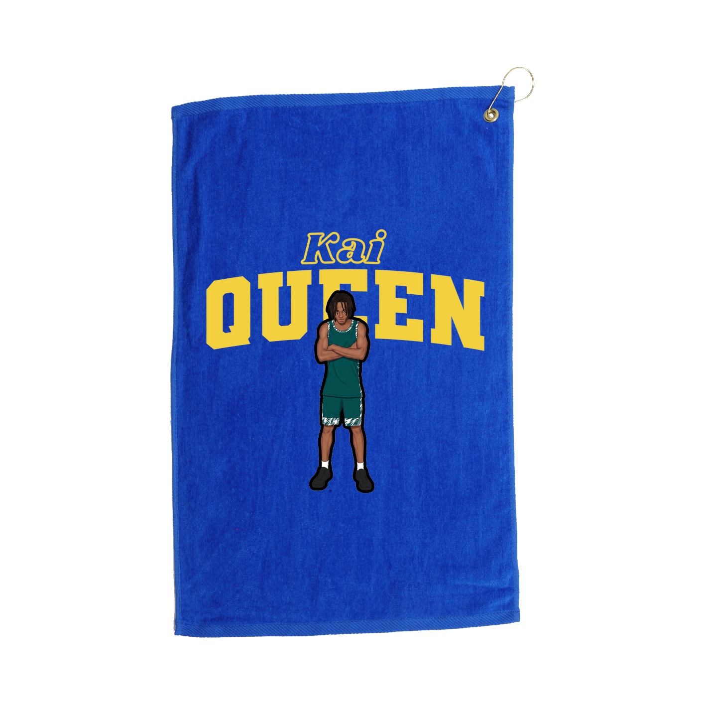 Golf Towel — Name Arch in Royal