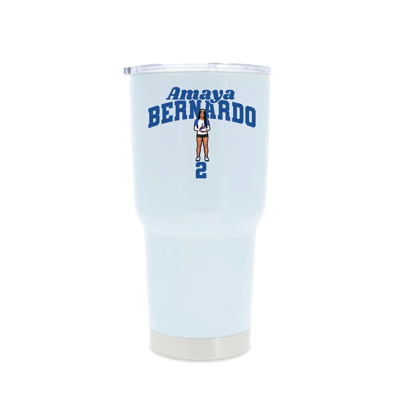 30oz Stainless Steel Tumbler — Signature Arch in White