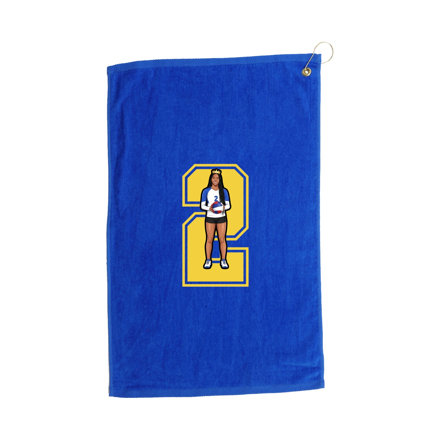 Golf Towel — Number in Royal