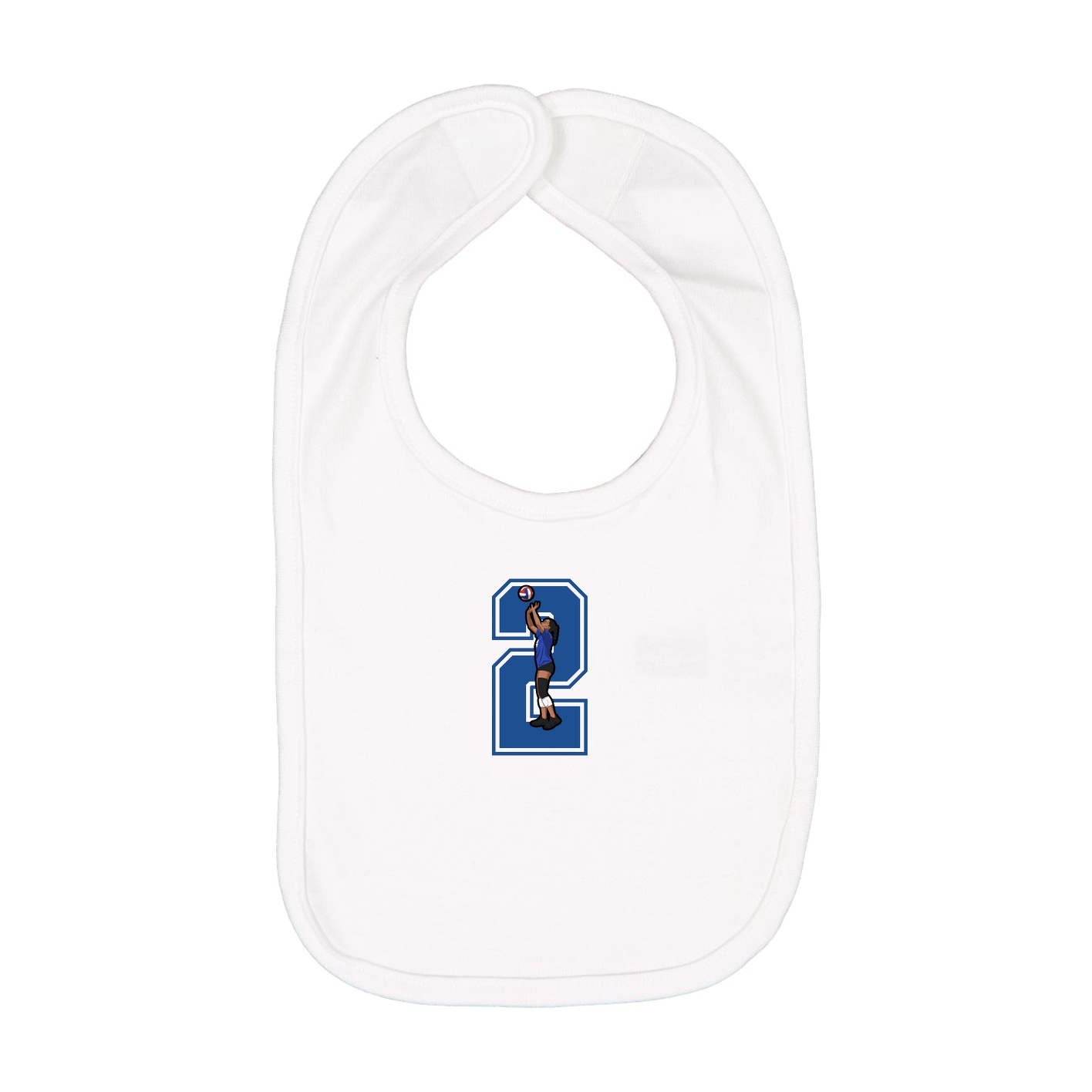 Infant Bib — Number in White