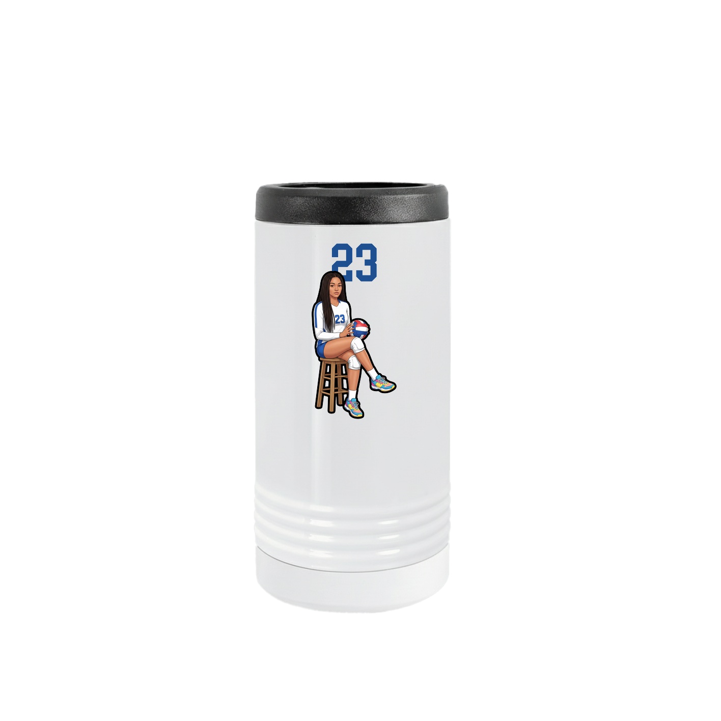 Slim Beverage Holder — Number Top in White